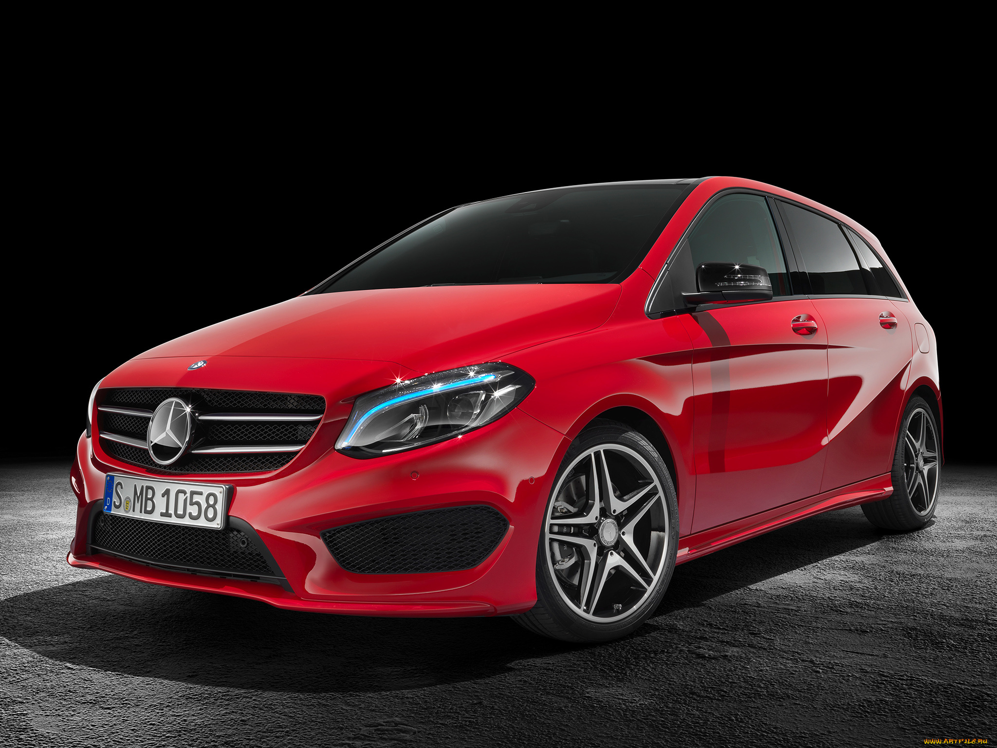 автомобили, mercedes-benz, b, 250, 4matic, amg, line, w246, 2014г, красный