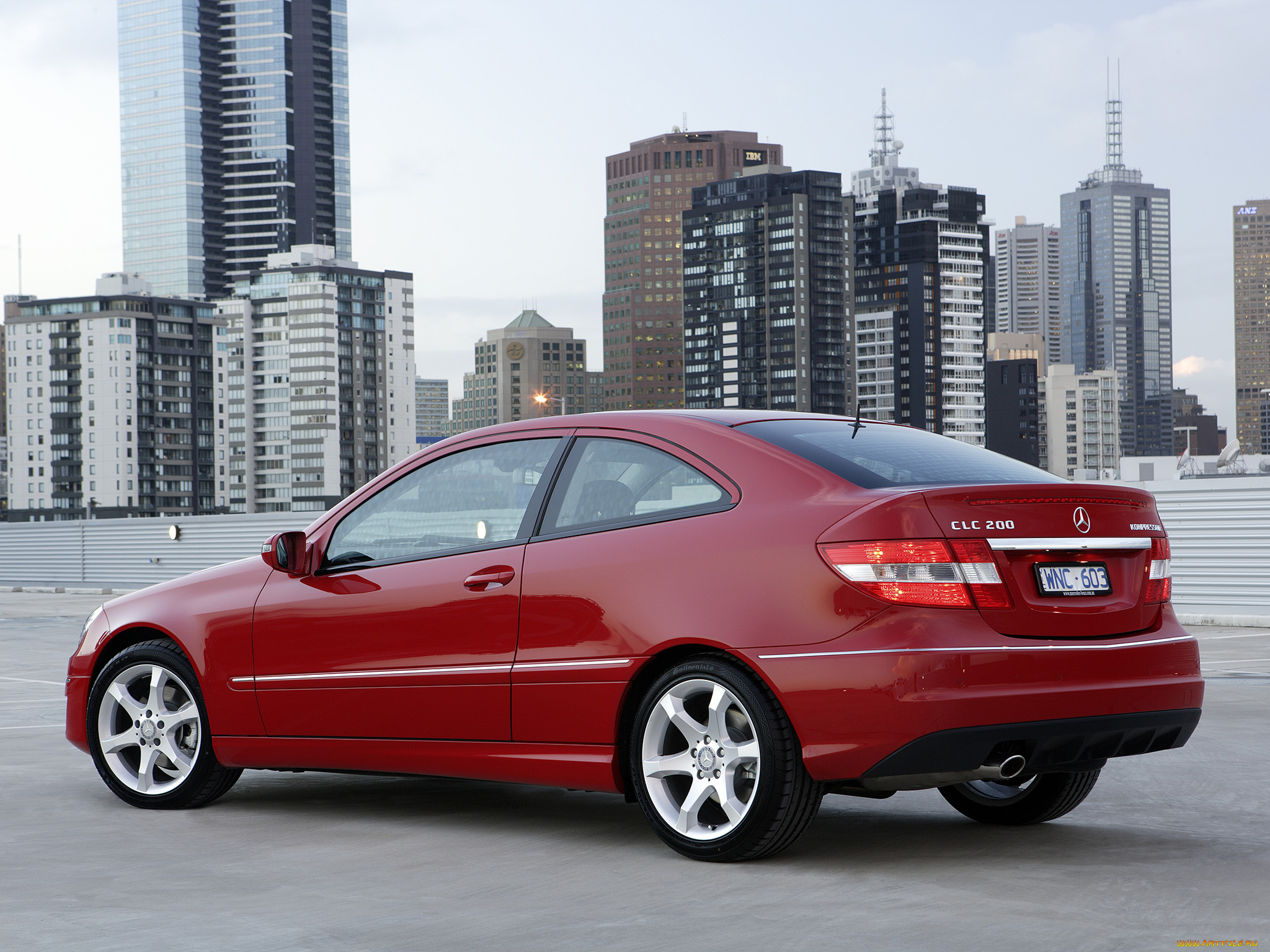 автомобили, mercedes-benz, clc, 200, kompressor, au-spec, красный