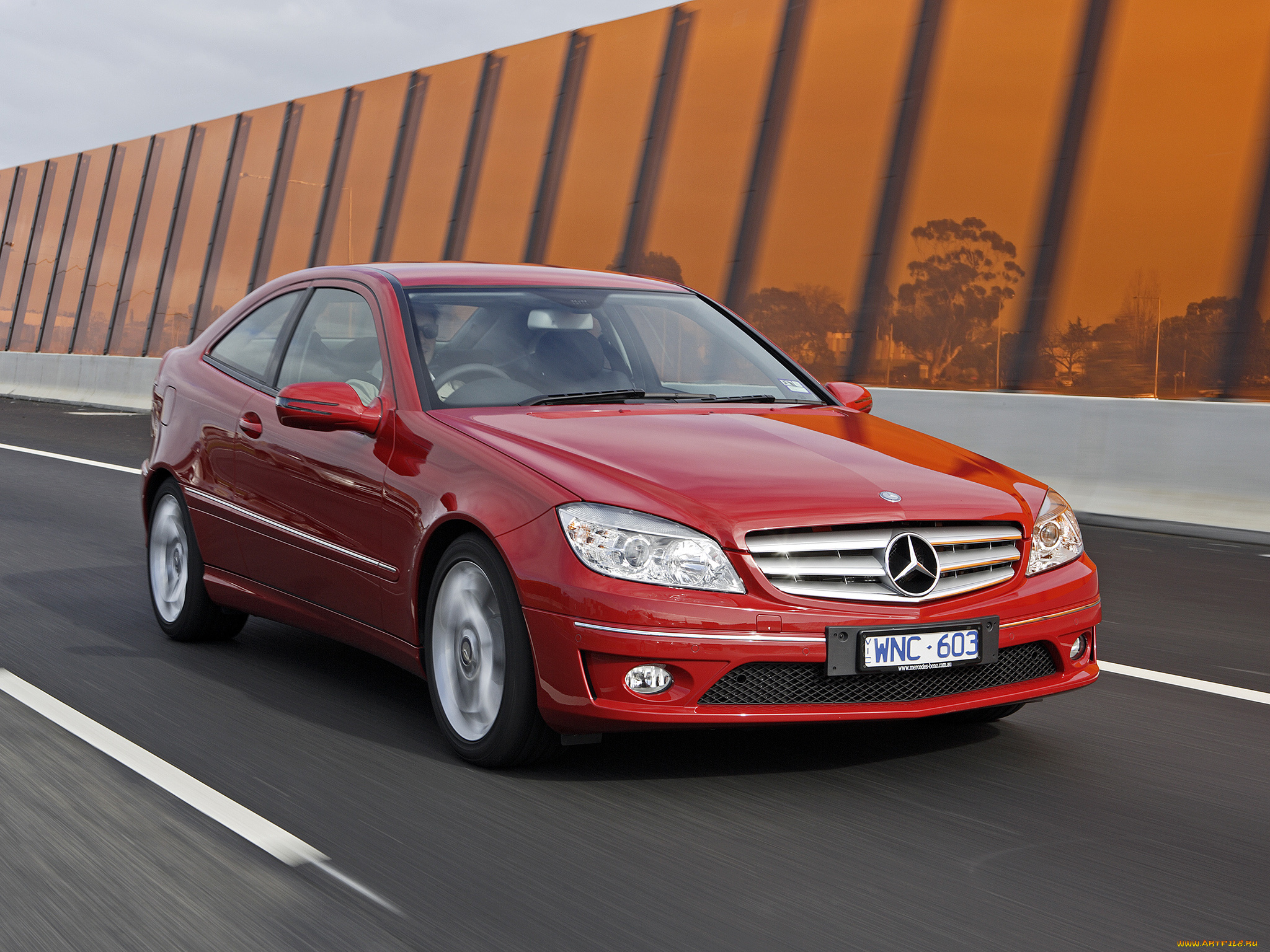 автомобили, mercedes-benz, clc, 200, kompressor, au-spec, красный