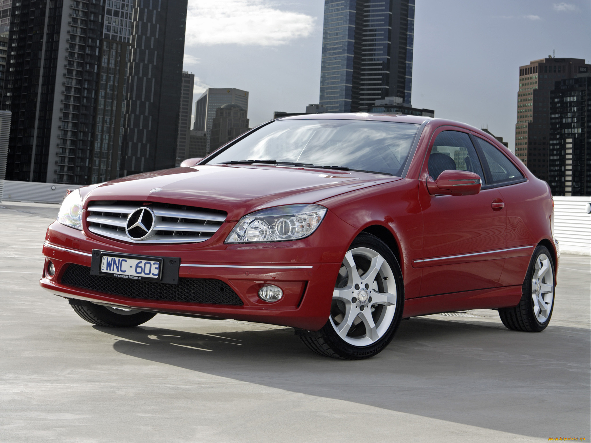 автомобили, mercedes-benz, clc, 200, kompressor, au-spec, красный