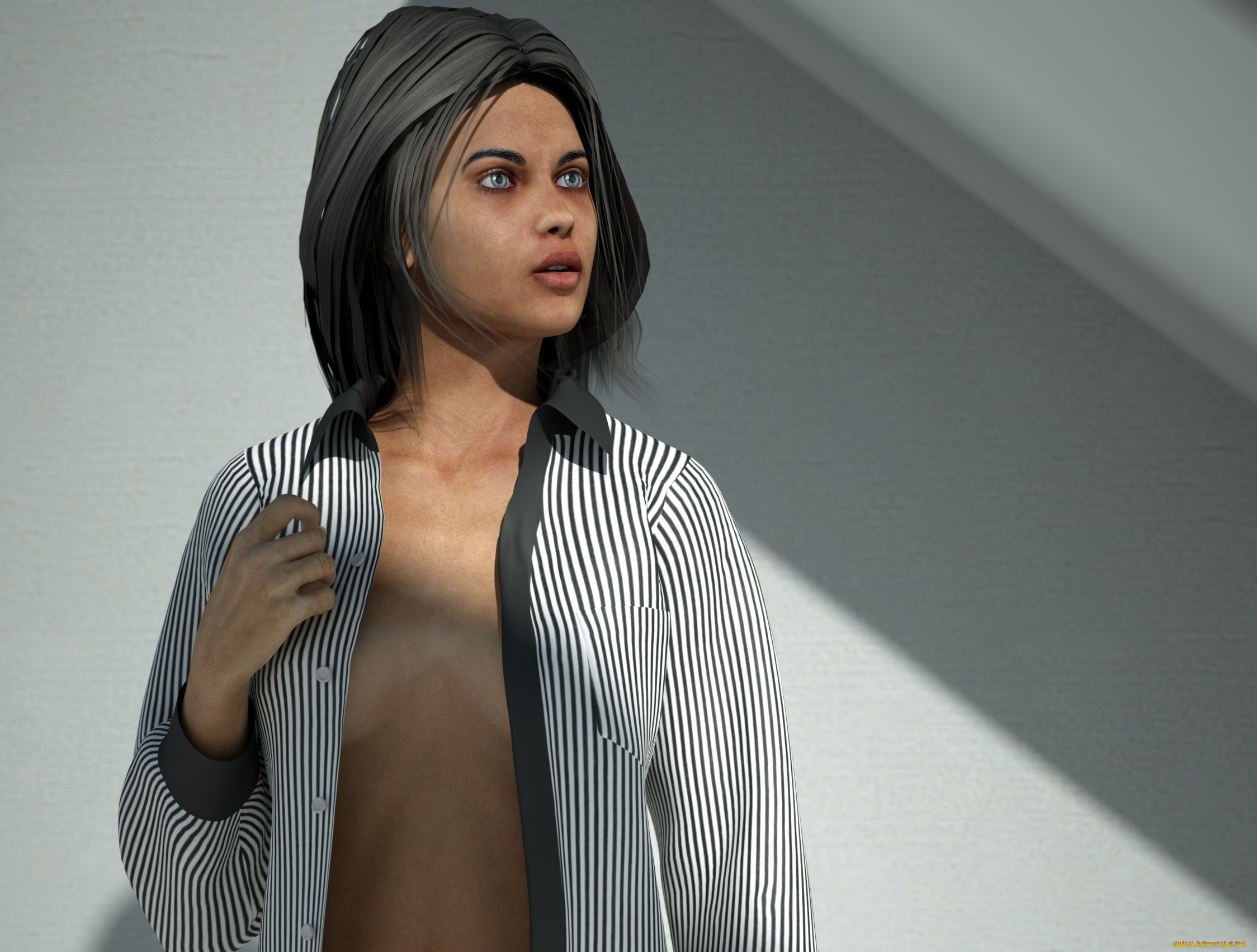 3д, графика, люди, , people, взгляд, девушка