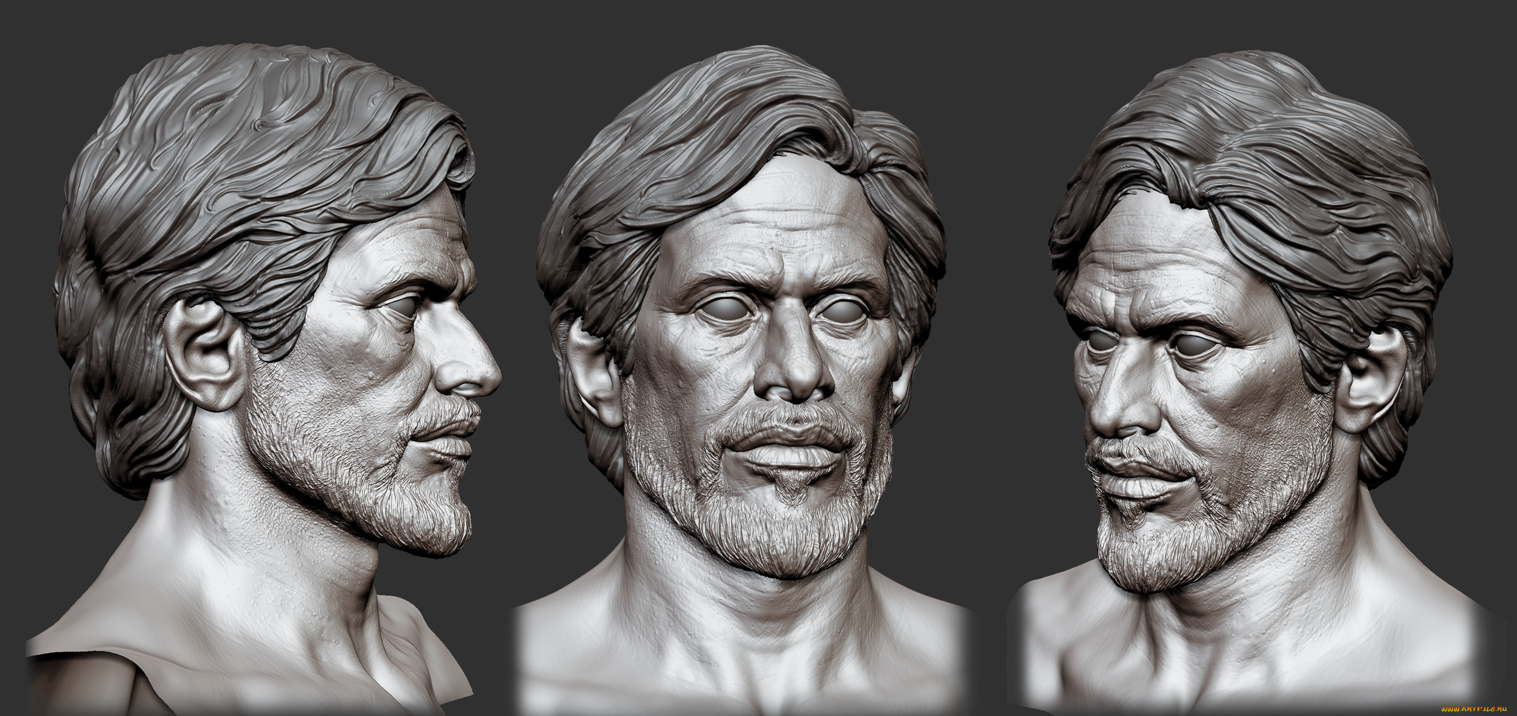 3д, графика, _science, fiction, фон, портрет, мужчина