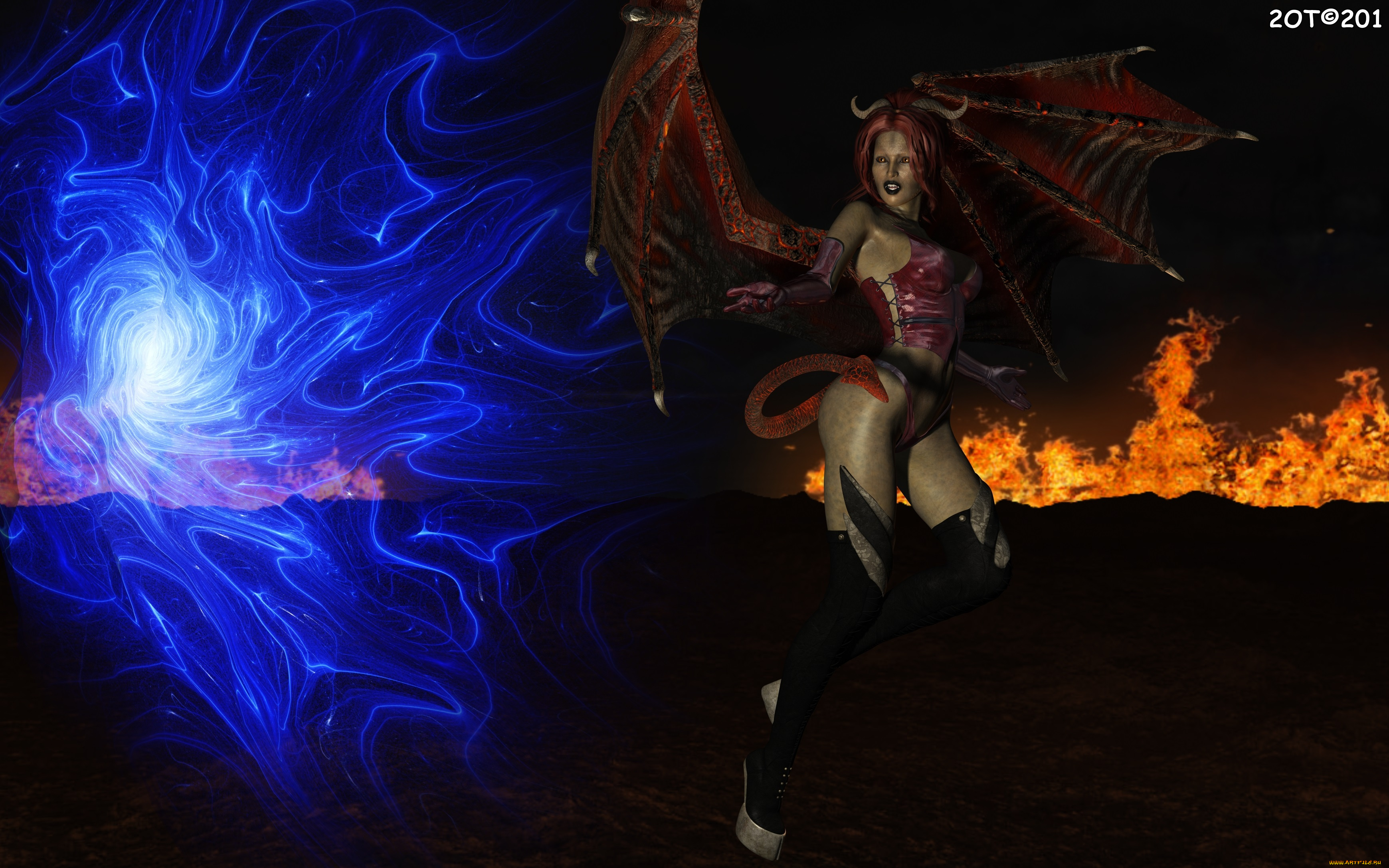 3д, графика, фантазия, , fantasy, огонь, кастаника, магия