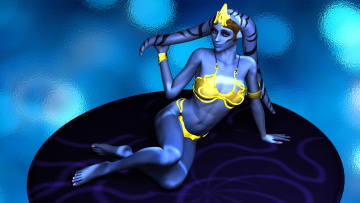 обоя 3д графика, существа , creatures, взгляд, фон, девушка