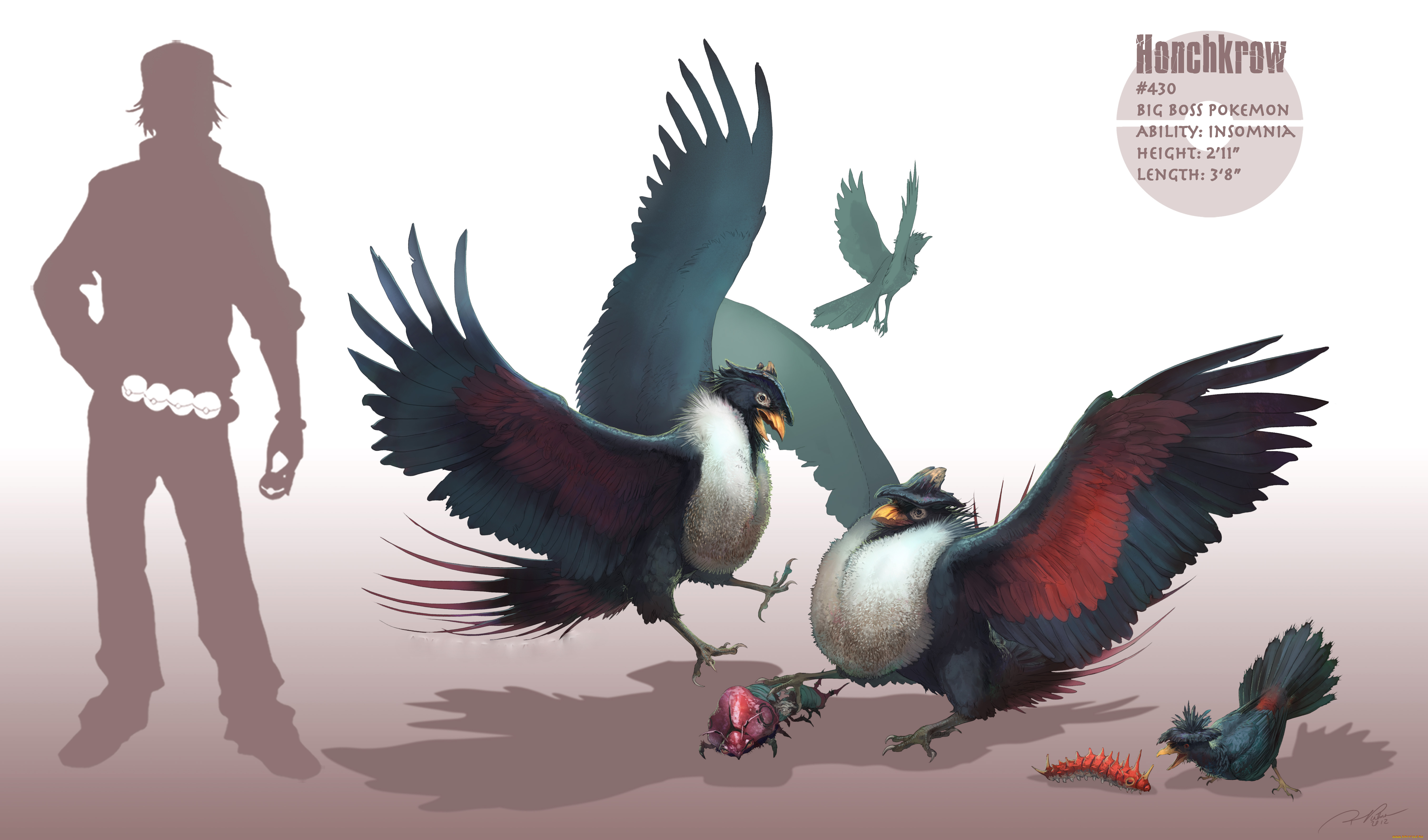 аниме, pokemon, арт, парень, покемоны, покебол, фон, силуэт