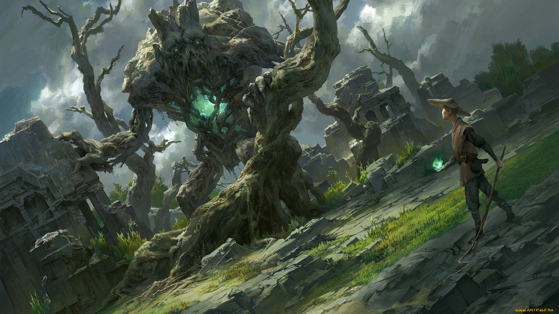 фэнтези, существа, сердце, heart, of, the, wood, by, flowerzzxu, фентези, арт