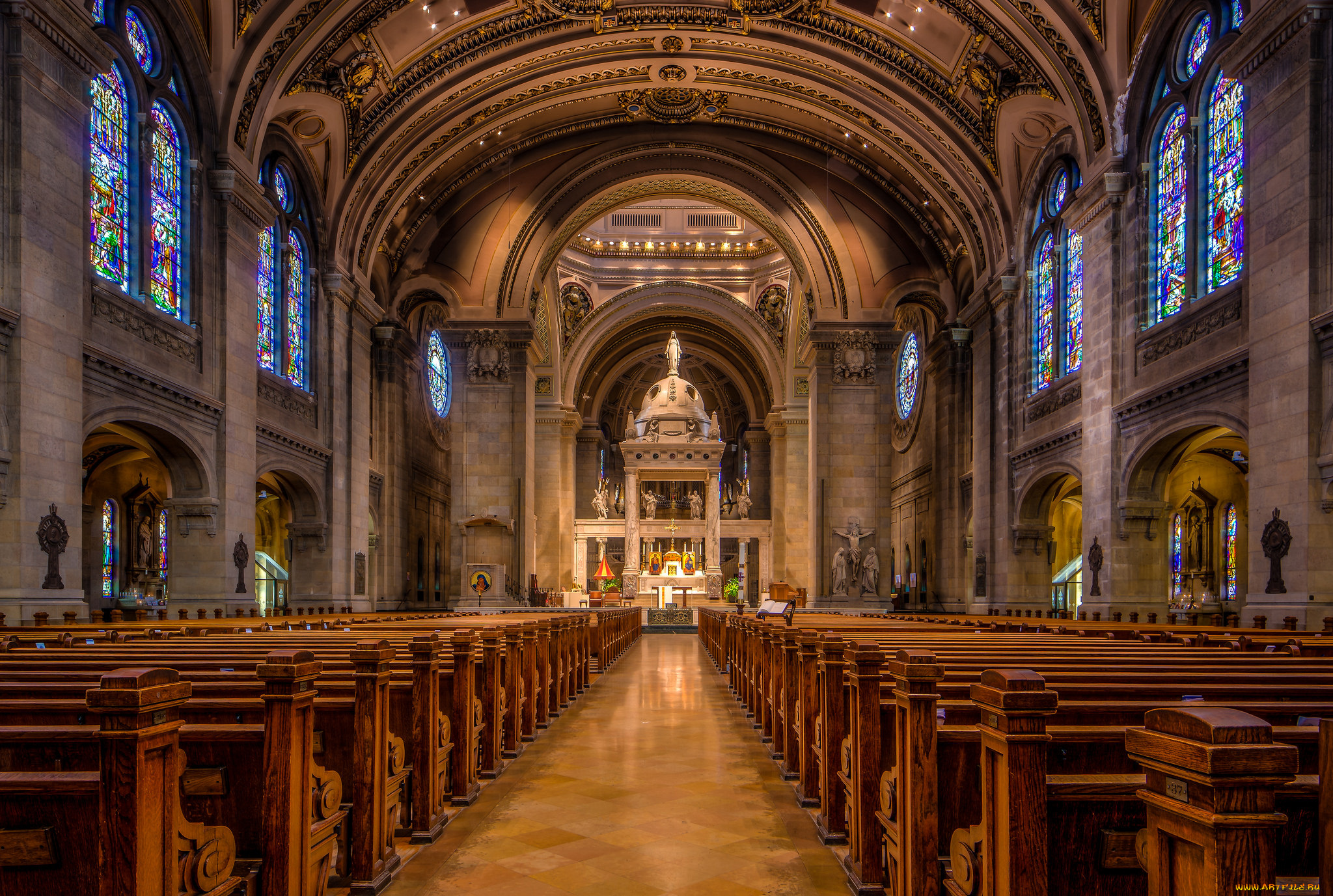 basilica, of, st, , mary, интерьер, убранство, , роспись, храма, собор