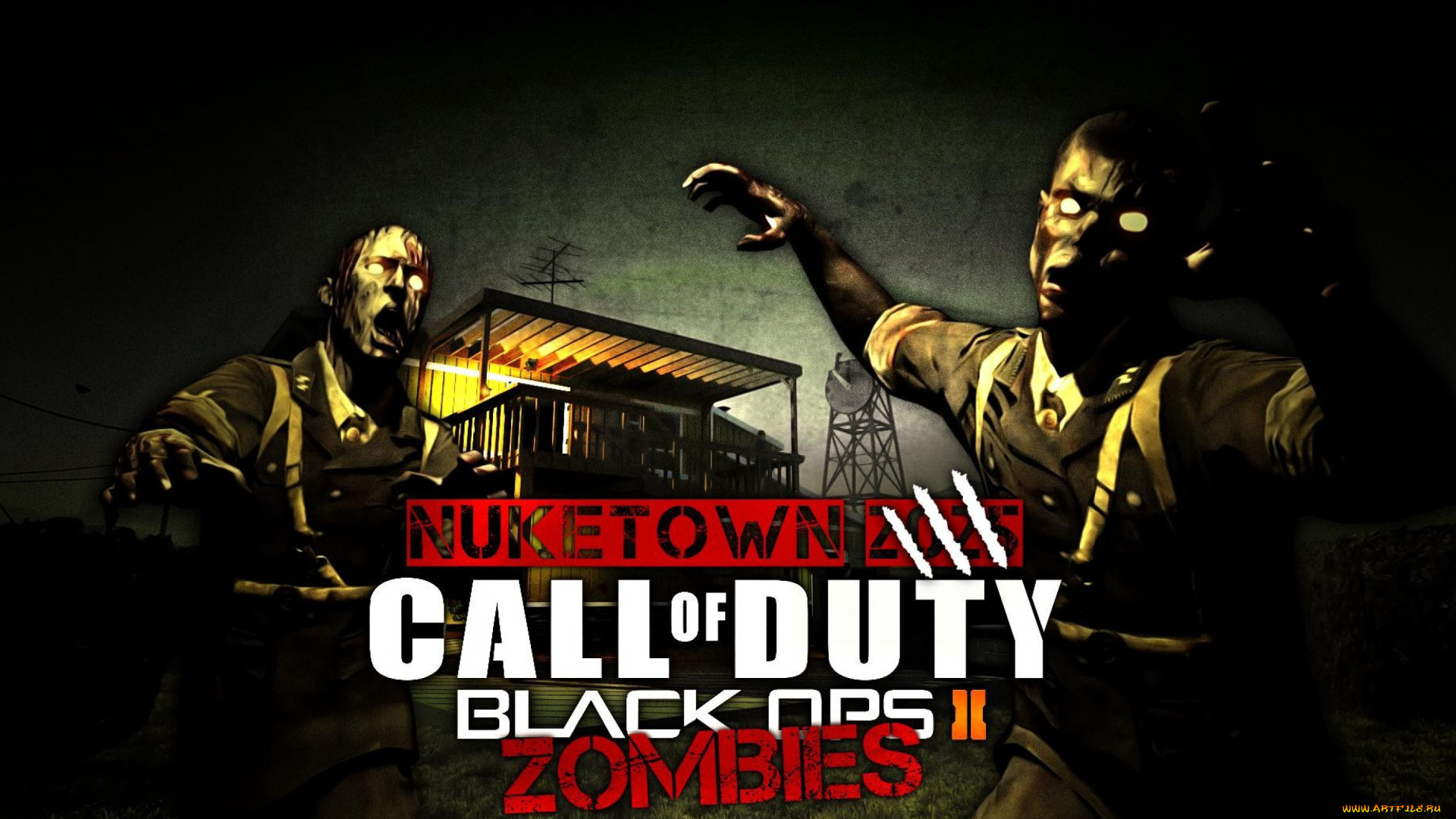 видео, игры, call, of, duty, , black, ops, ii, дом, нападение, мертвецы, зомби