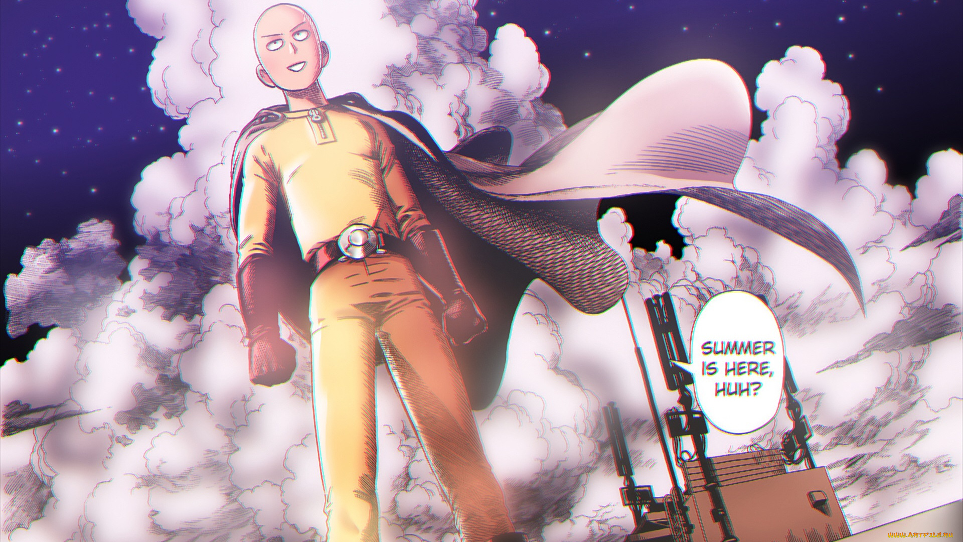 аниме, one, punch, man, сайтама