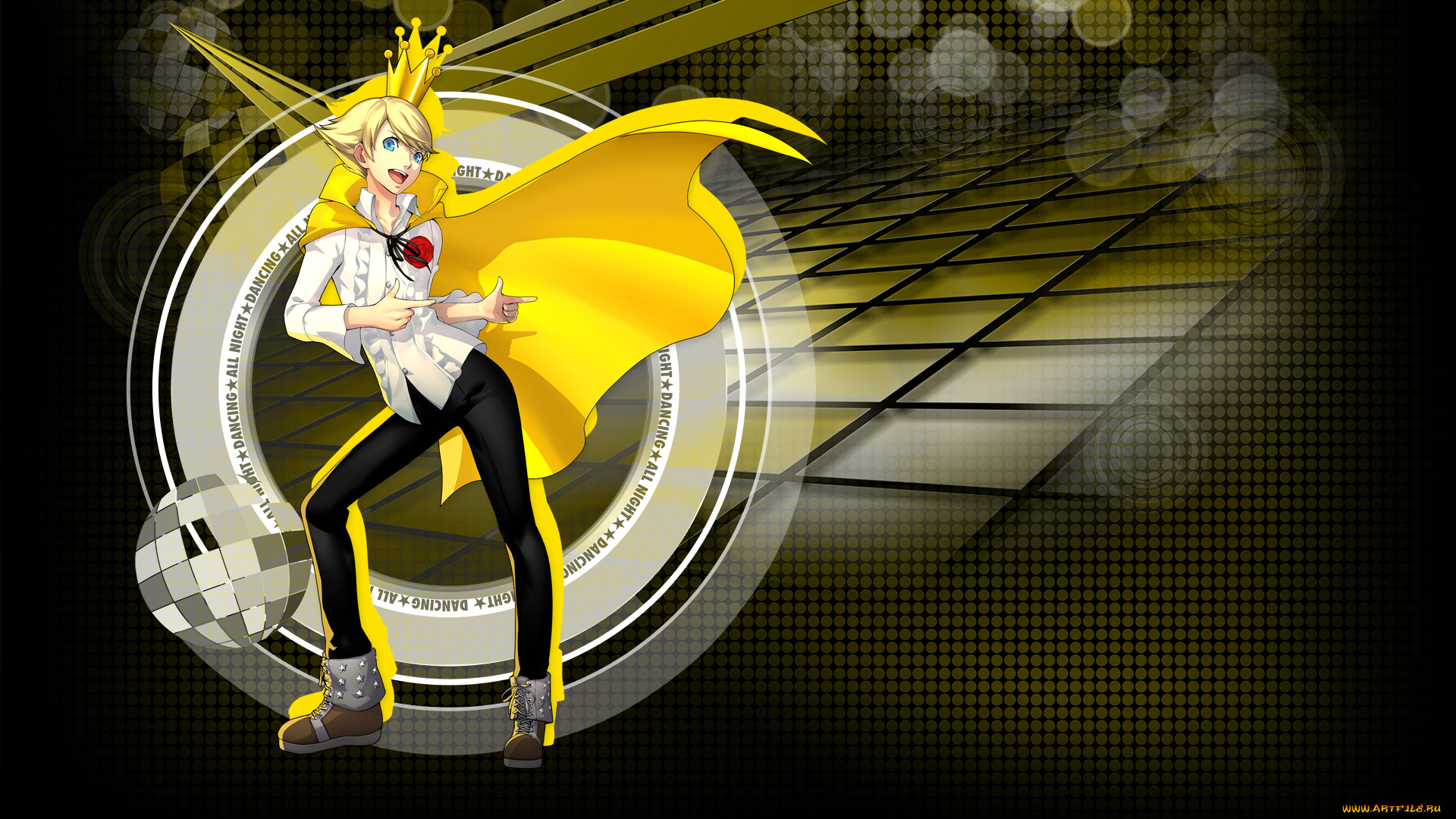 аниме, persona, фон, взгляд, девушка