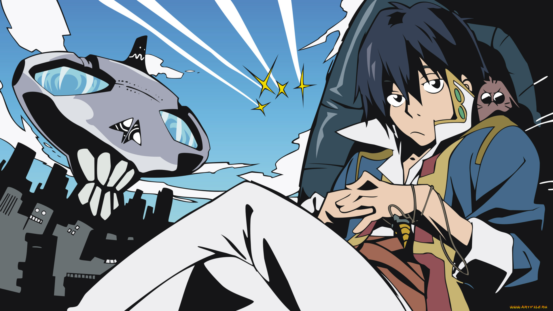 аниме, tengen, toppa, gurren-lagann, гуррен-лаган