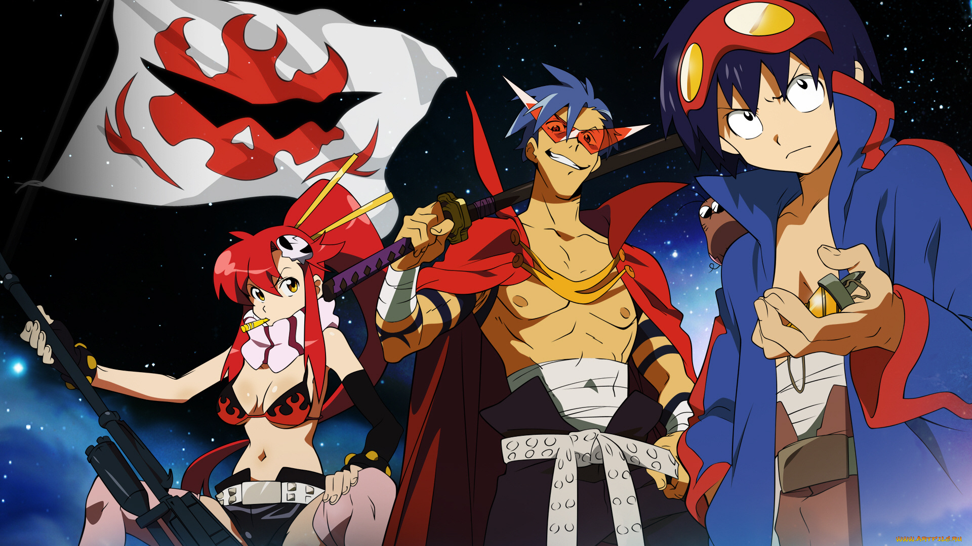 аниме, tengen, toppa, gurren-lagann, гуррен-лаган