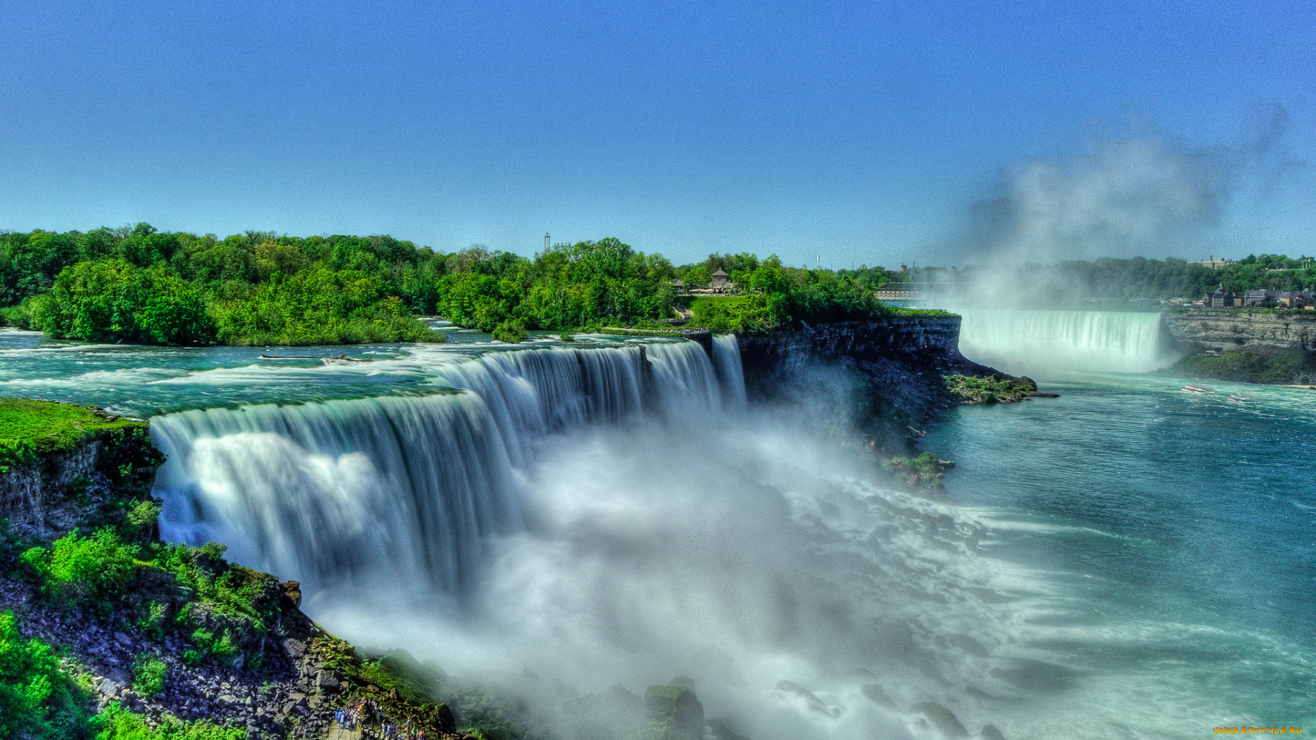 природа, водопады, простор