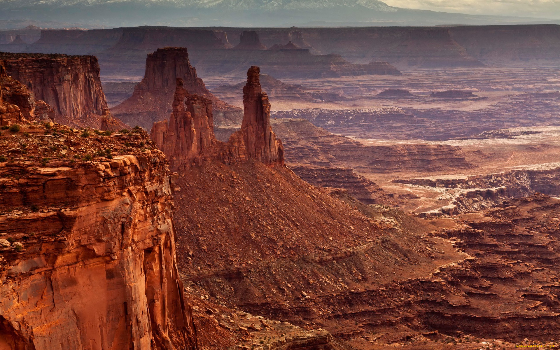природа, горы, mesa, arch, панорама, скалы, камни, долина, сша, canyonlands, national, park, каньон
