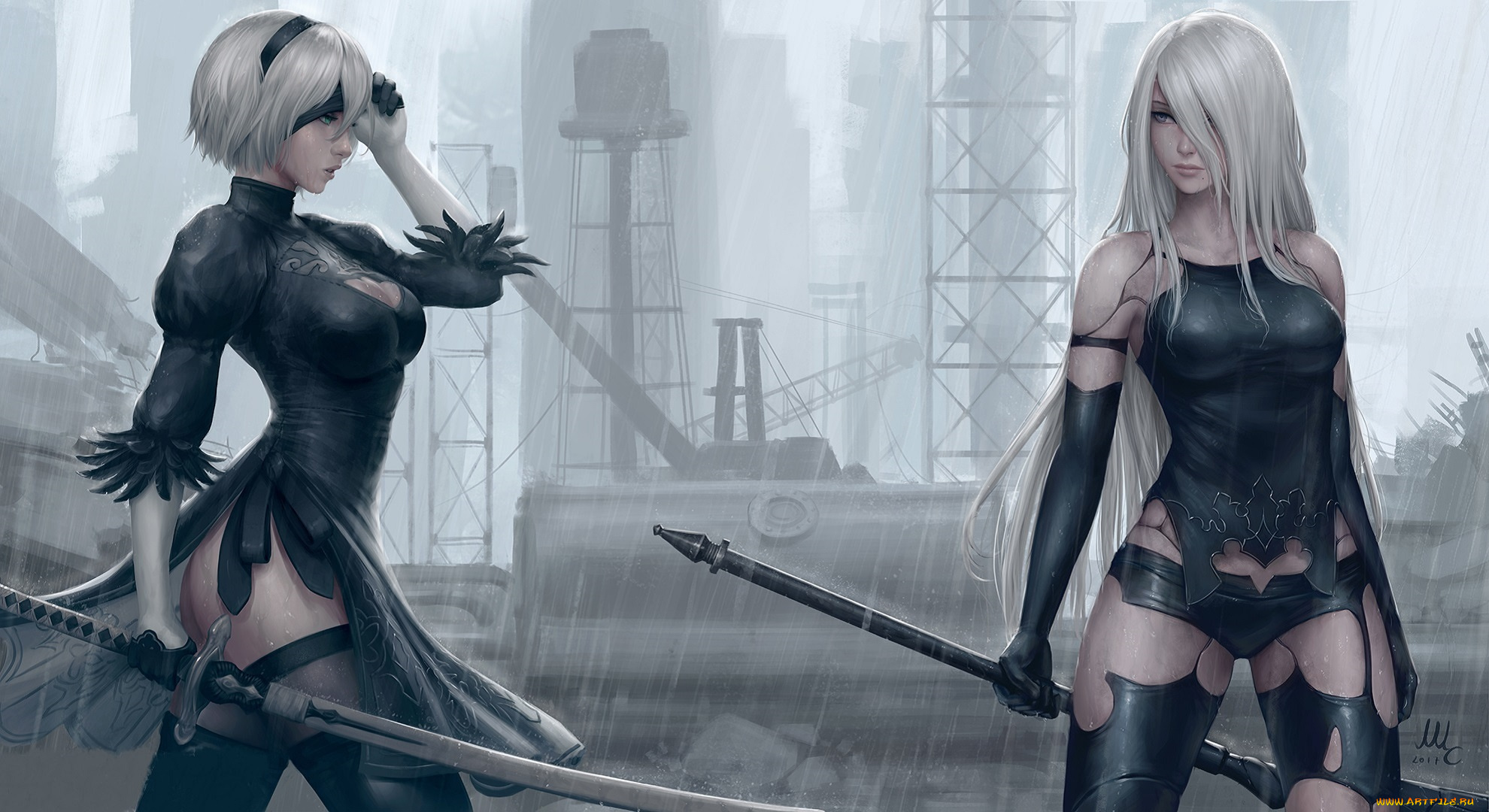 видео, игры, nier, , automata, automata