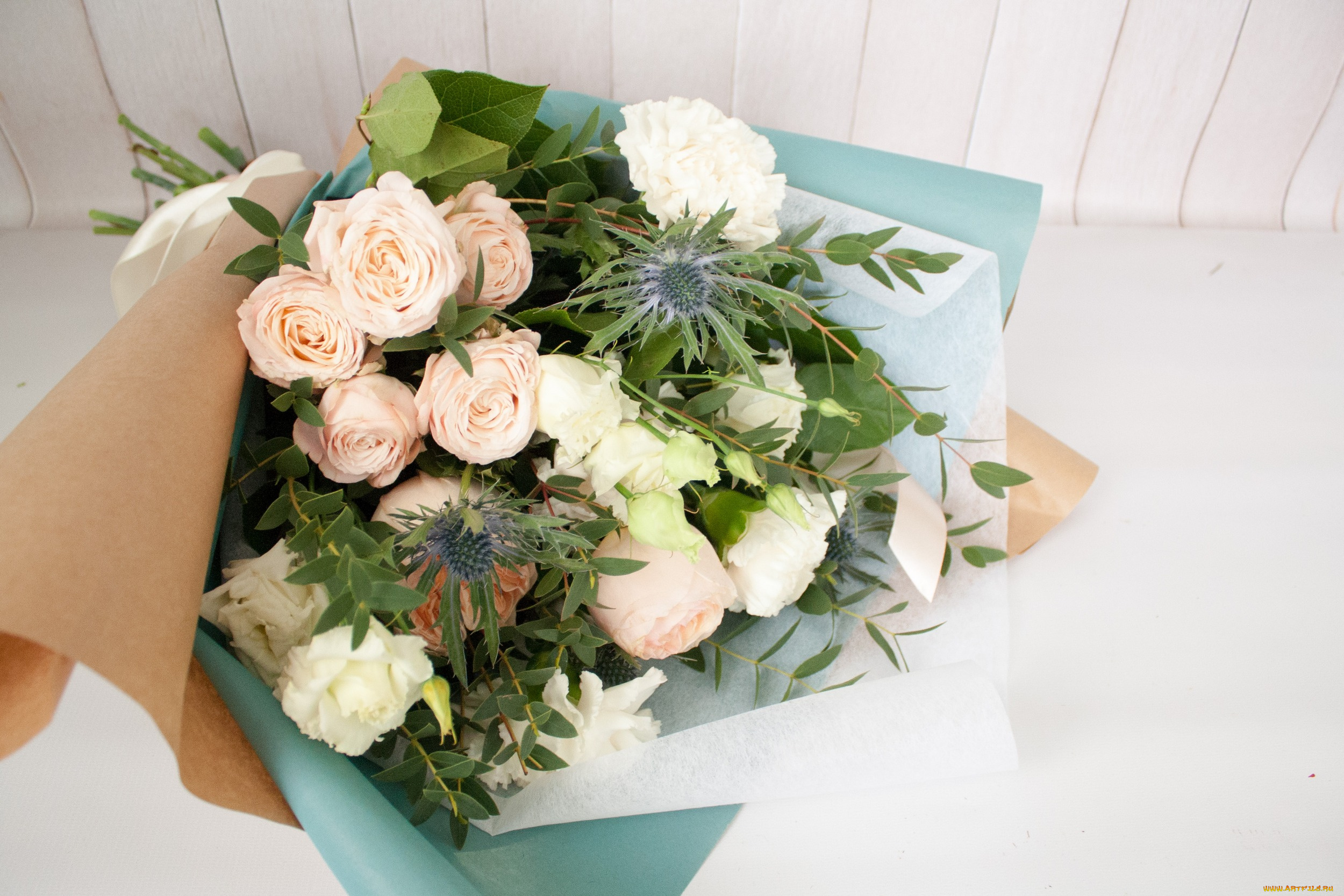 цветы, букеты, , композиции, букет, лента, зелень, розы