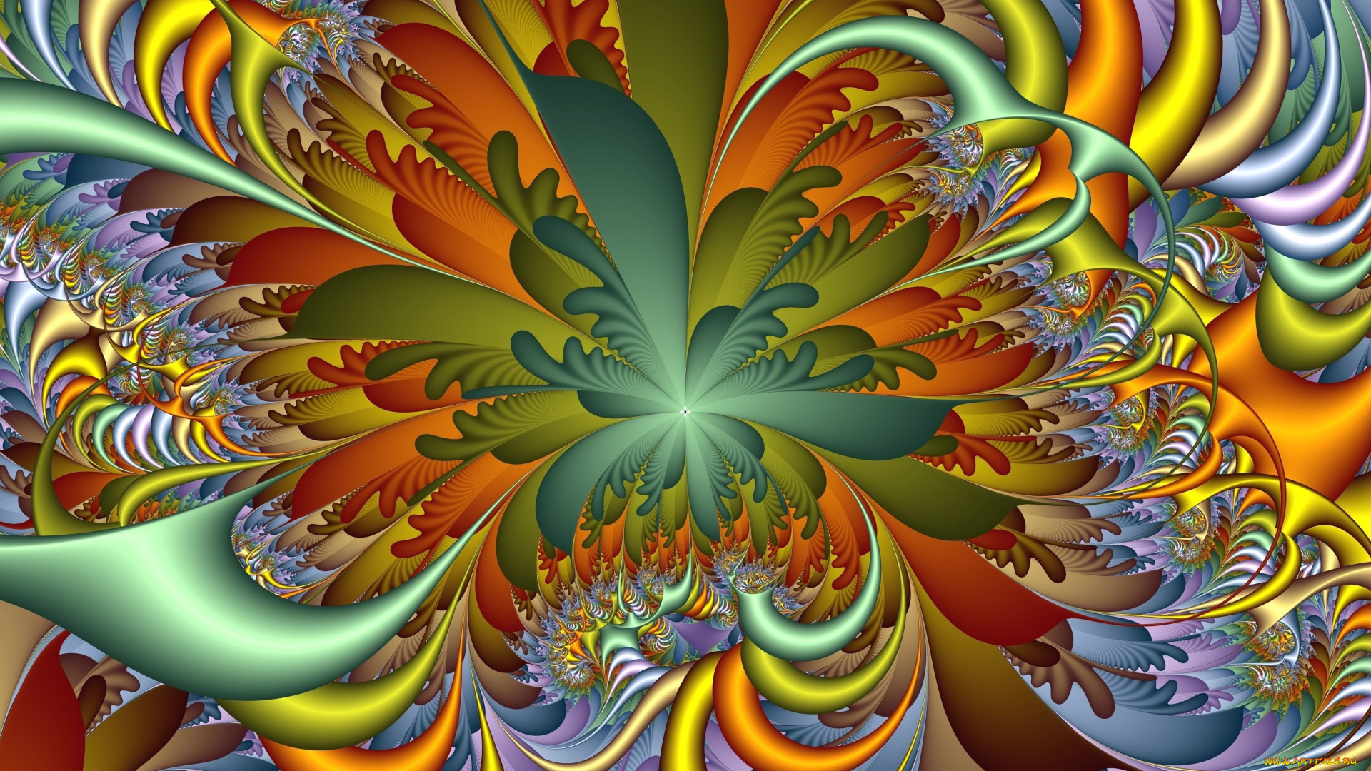 3д, графика, фракталы, , fractal, цвет, фон, узор