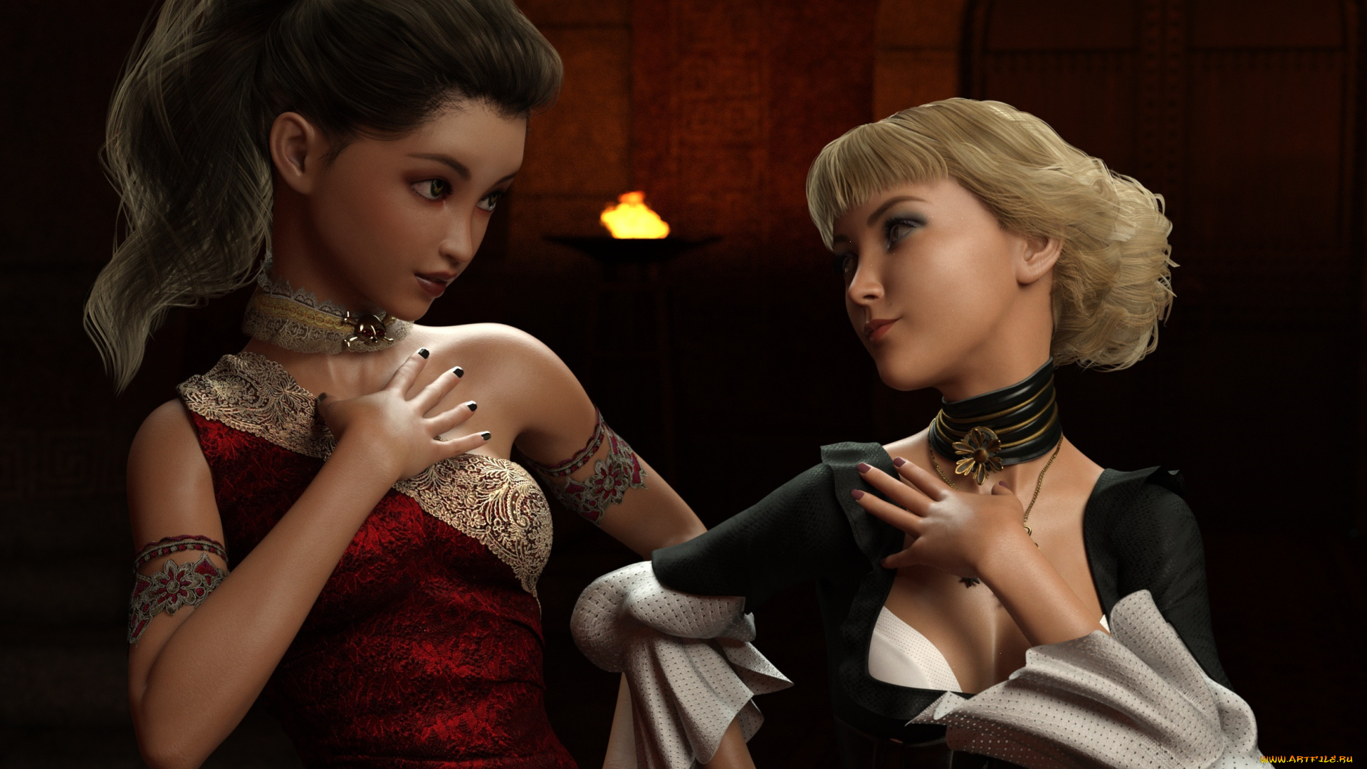 3д, графика, люди, , people, взгляд, фон, девушки