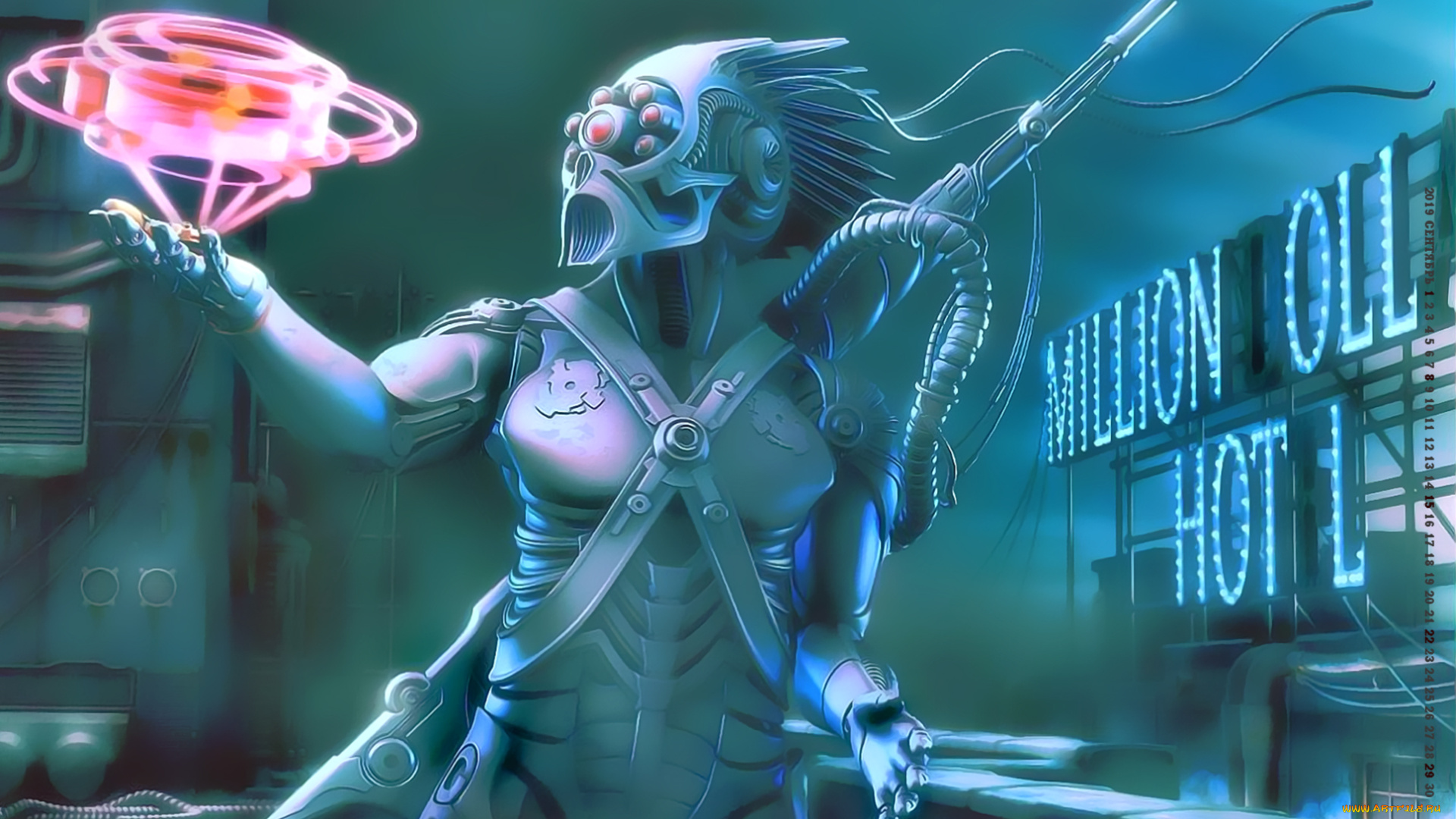 календари, фэнтези, 2019, calendar, робот