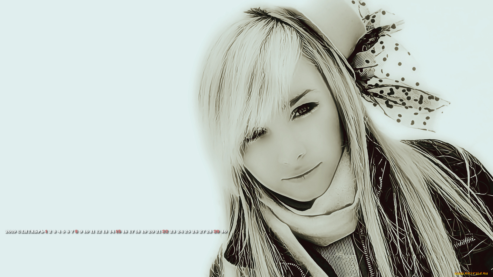 календари, компьютерный, дизайн, женщина, взгляд, девушка, шляпка, calendar, 2019