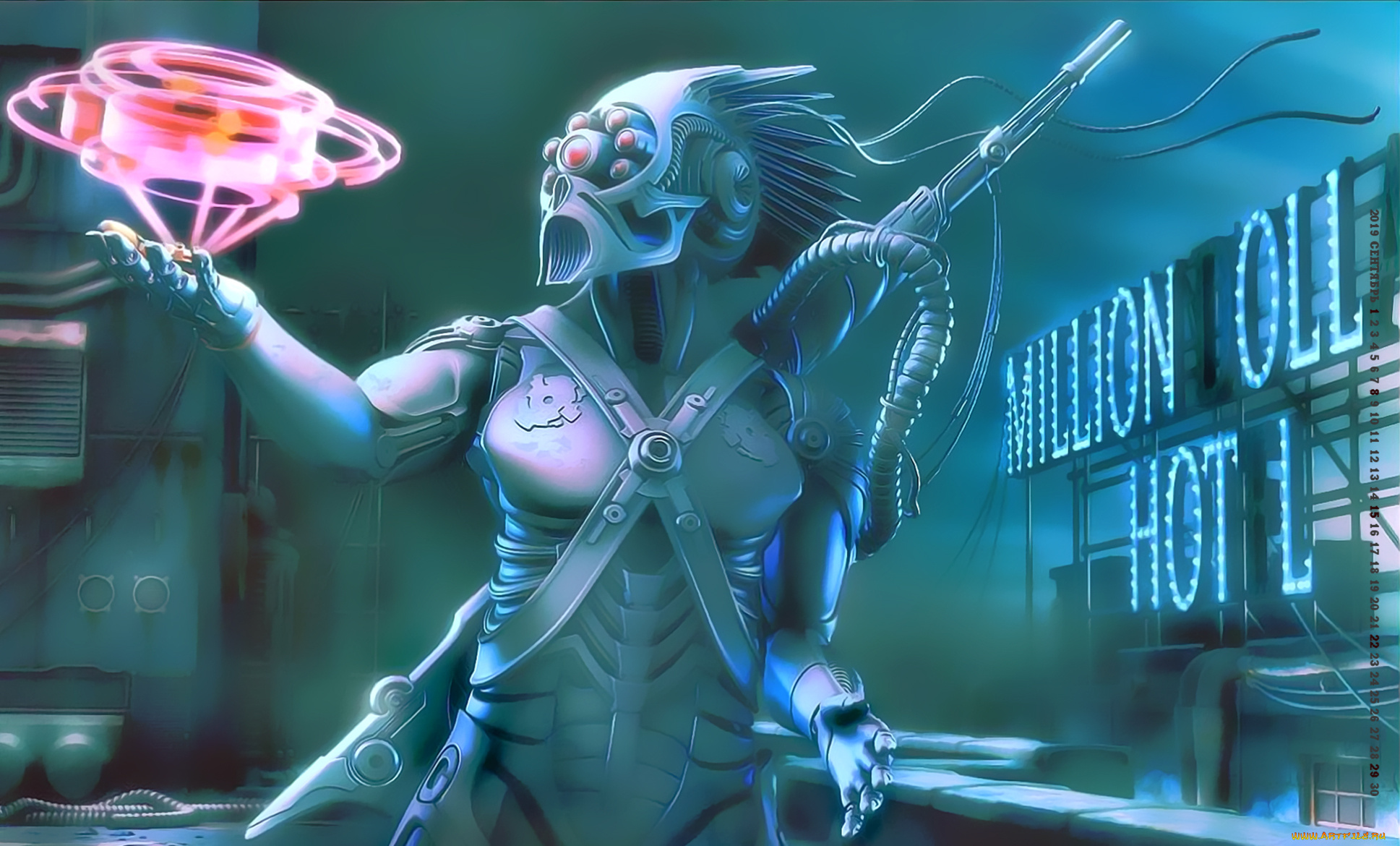 календари, фэнтези, 2019, calendar, робот