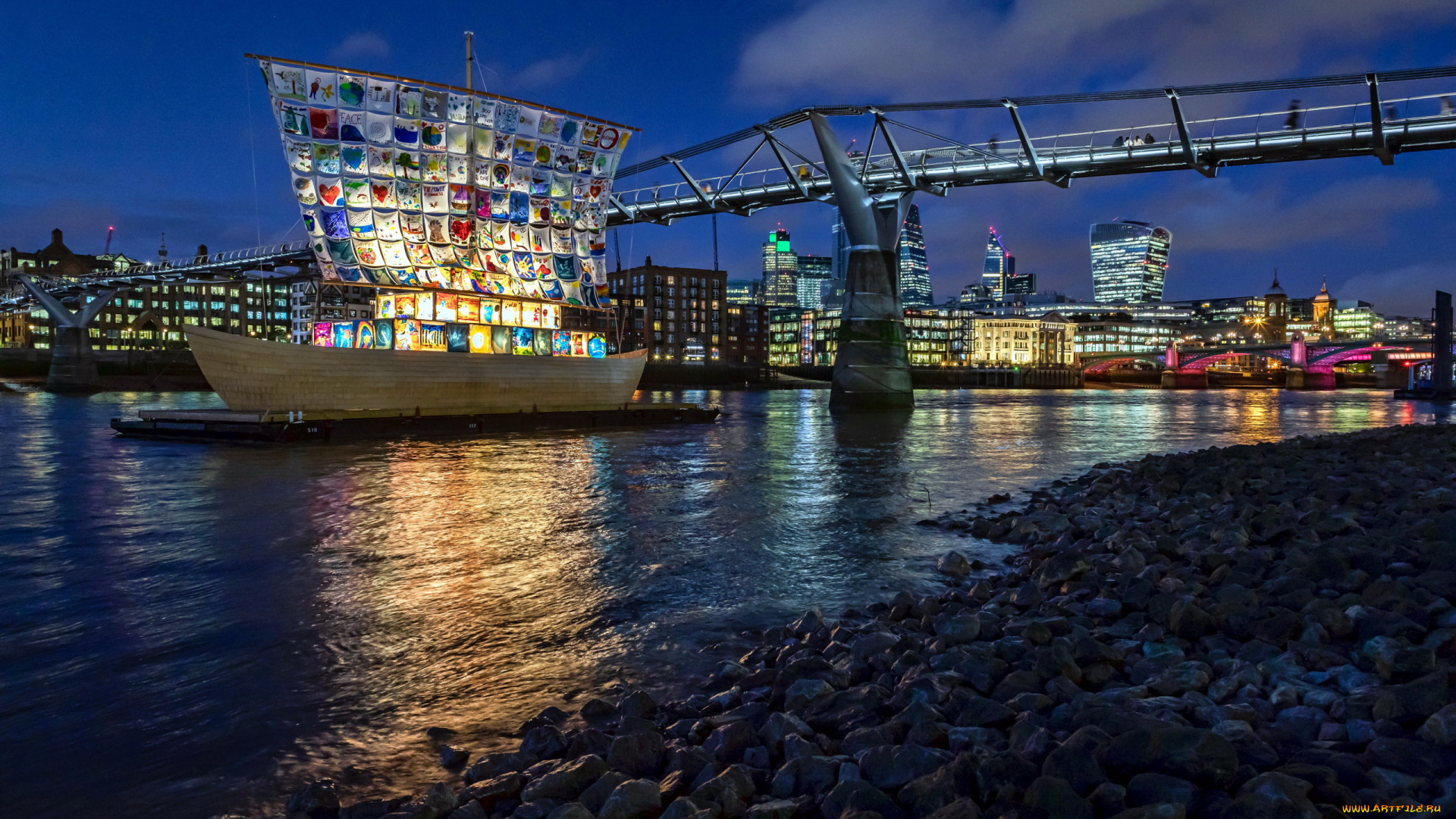 millennium, bridge, города, лондон, , великобритания, millennium, bridge