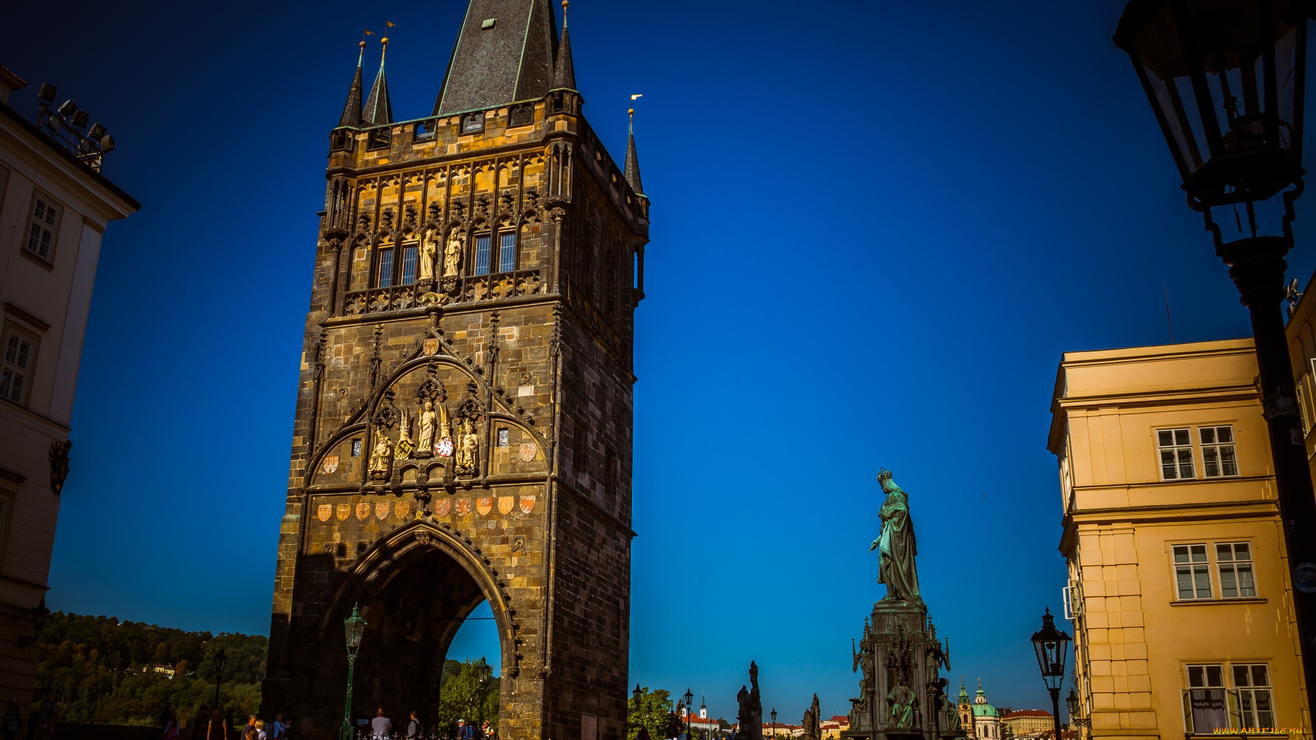 old, town, bridge, tower, города, прага, , чехия, old, town, bridge, tower