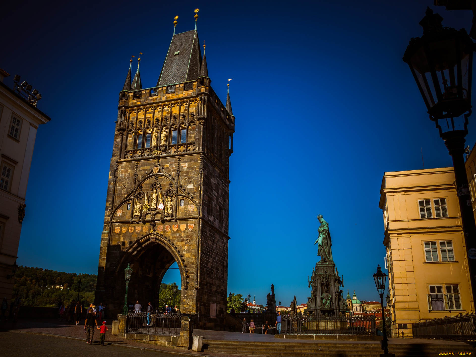 old, town, bridge, tower, города, прага, , чехия, old, town, bridge, tower
