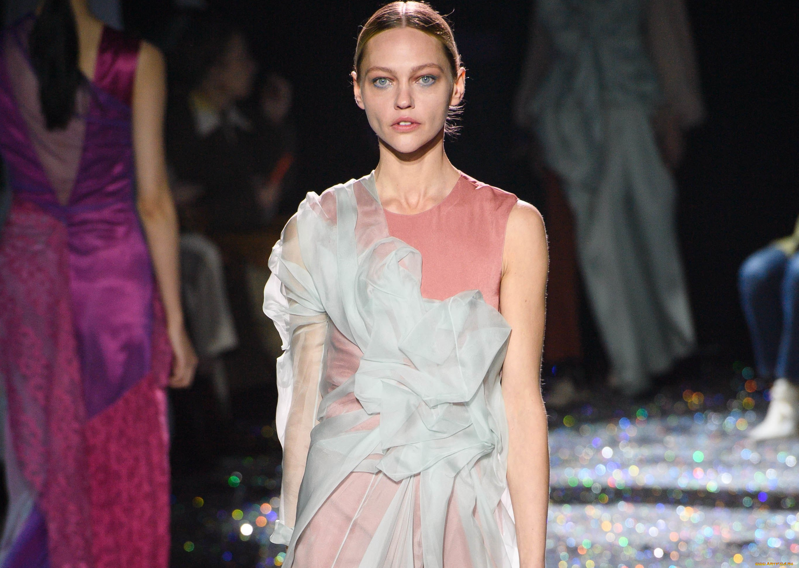 девушки, саша, пивоварова, модель, шатенка, платье, подиум