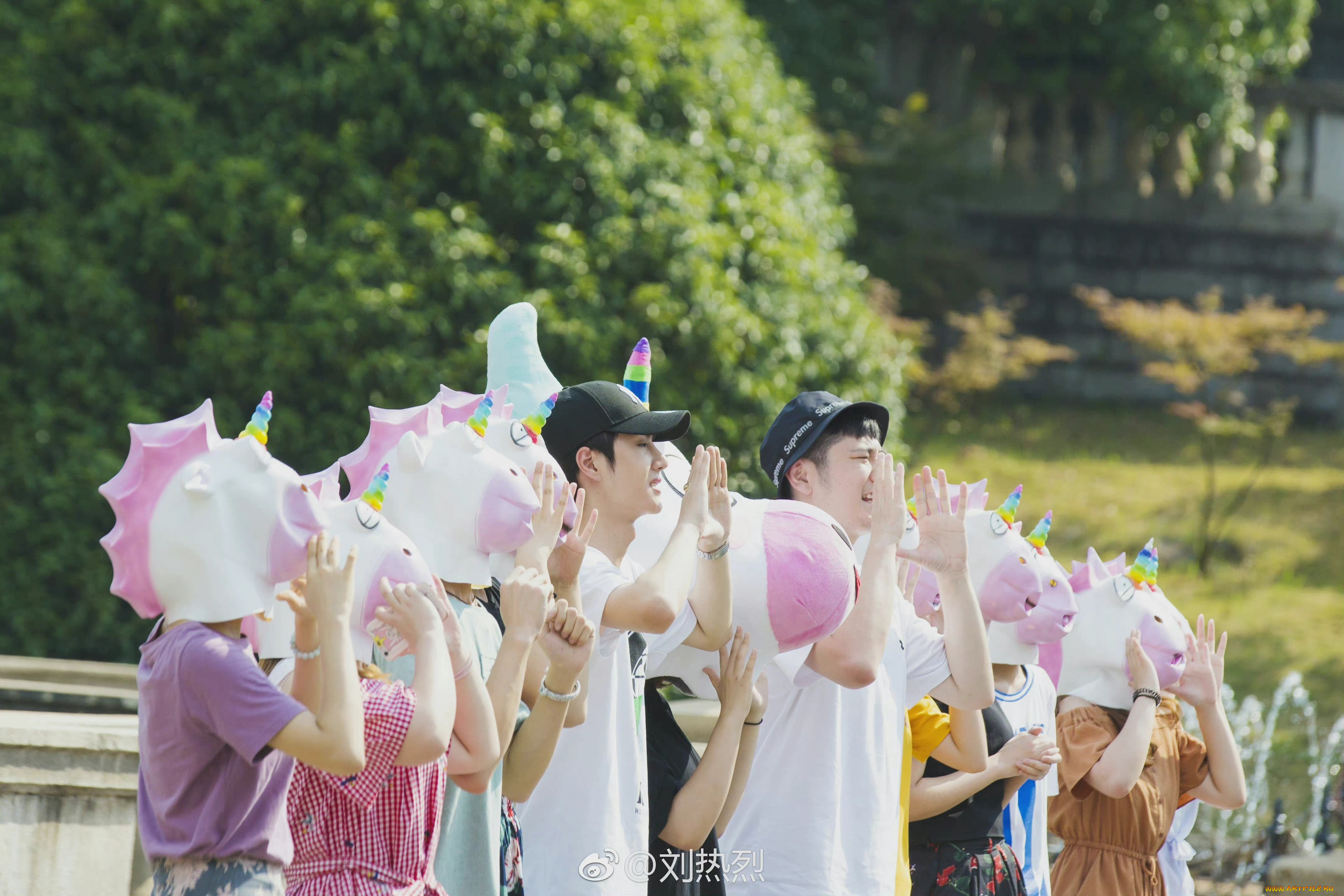 разное, знаменитости, ван, ибо, люди, маски, команда, игра