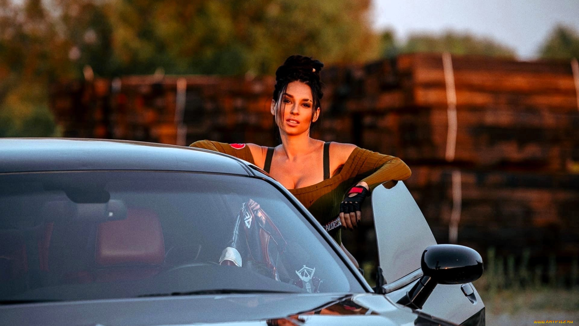 девушки, анна, шаховская, образ, косплей, наряд, машина, забор