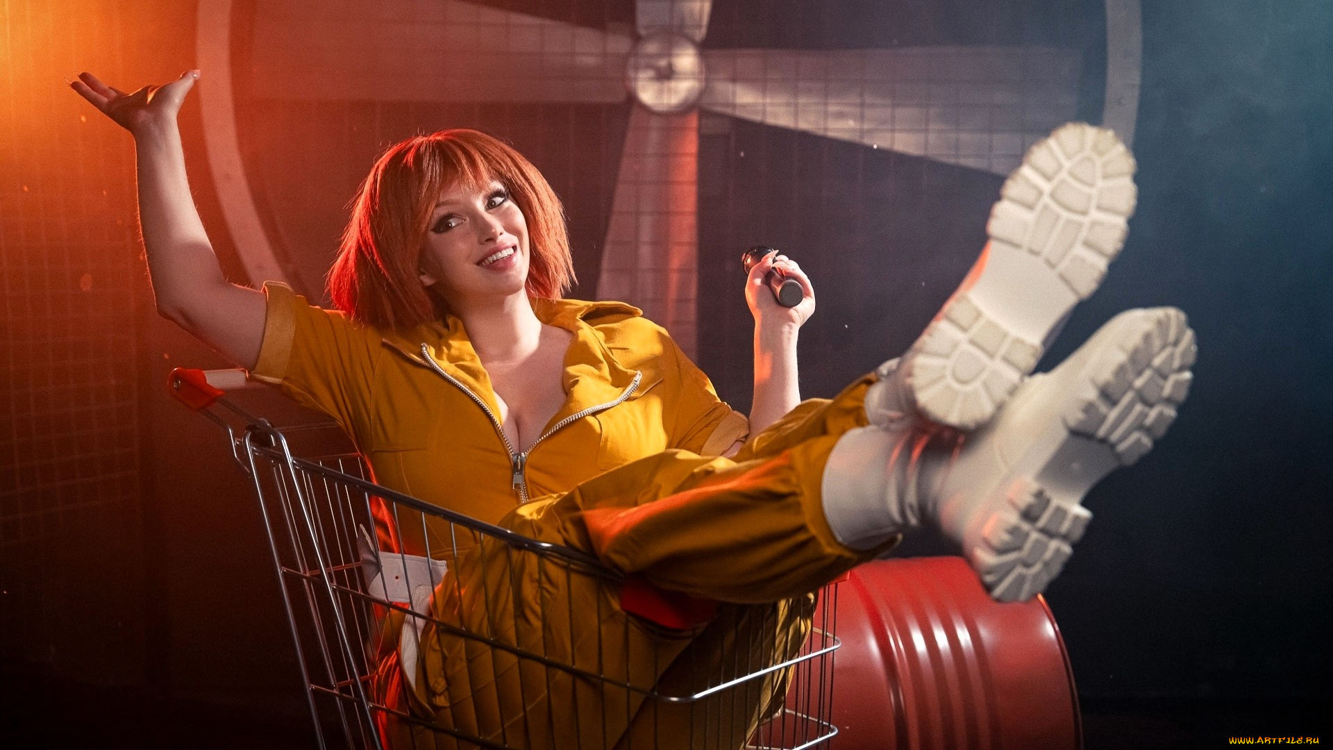 девушки, мария, давыдова, , lady, melamory, образ, косплей, наряд, костюм, тележка, микрофон