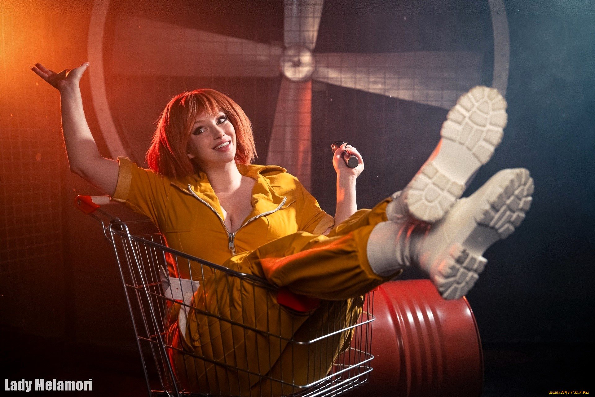 девушки, мария, давыдова, , lady, melamory, образ, косплей, наряд, костюм, тележка, микрофон