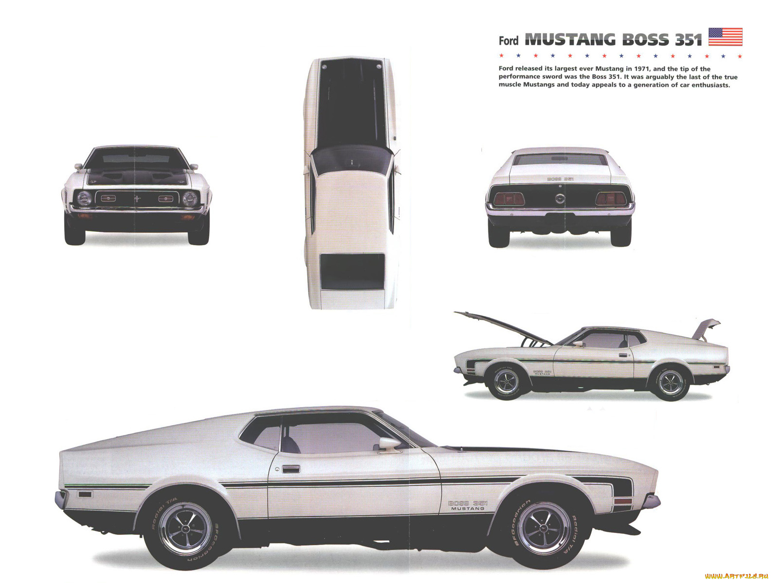 ford, mustang, boss, 351, автомобили