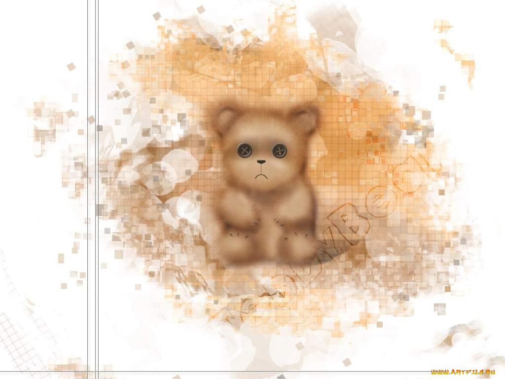 рисованные, мишки, тэдди