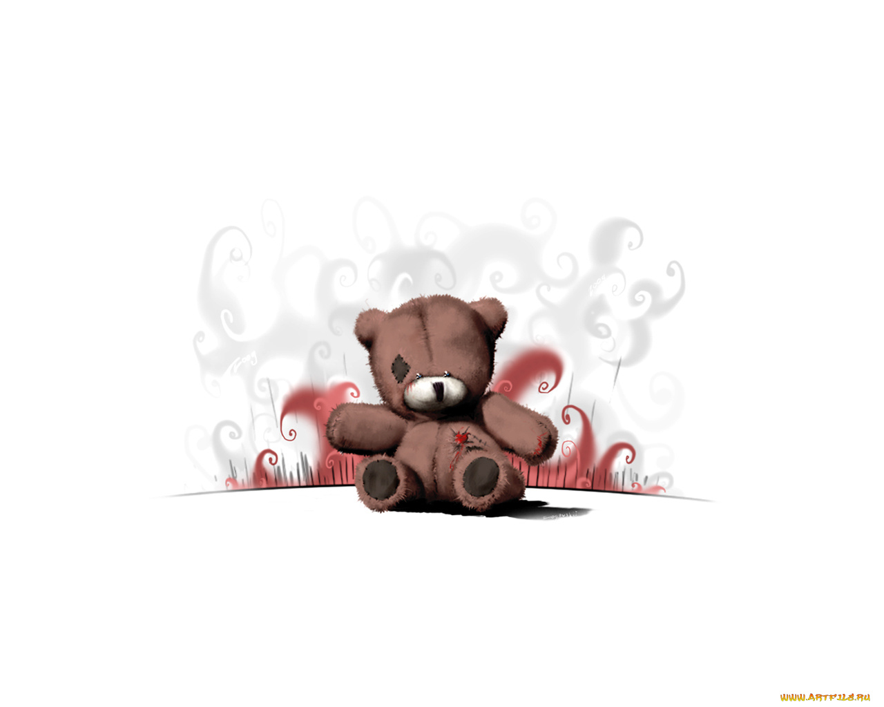 рисованные, мишки, тэдди