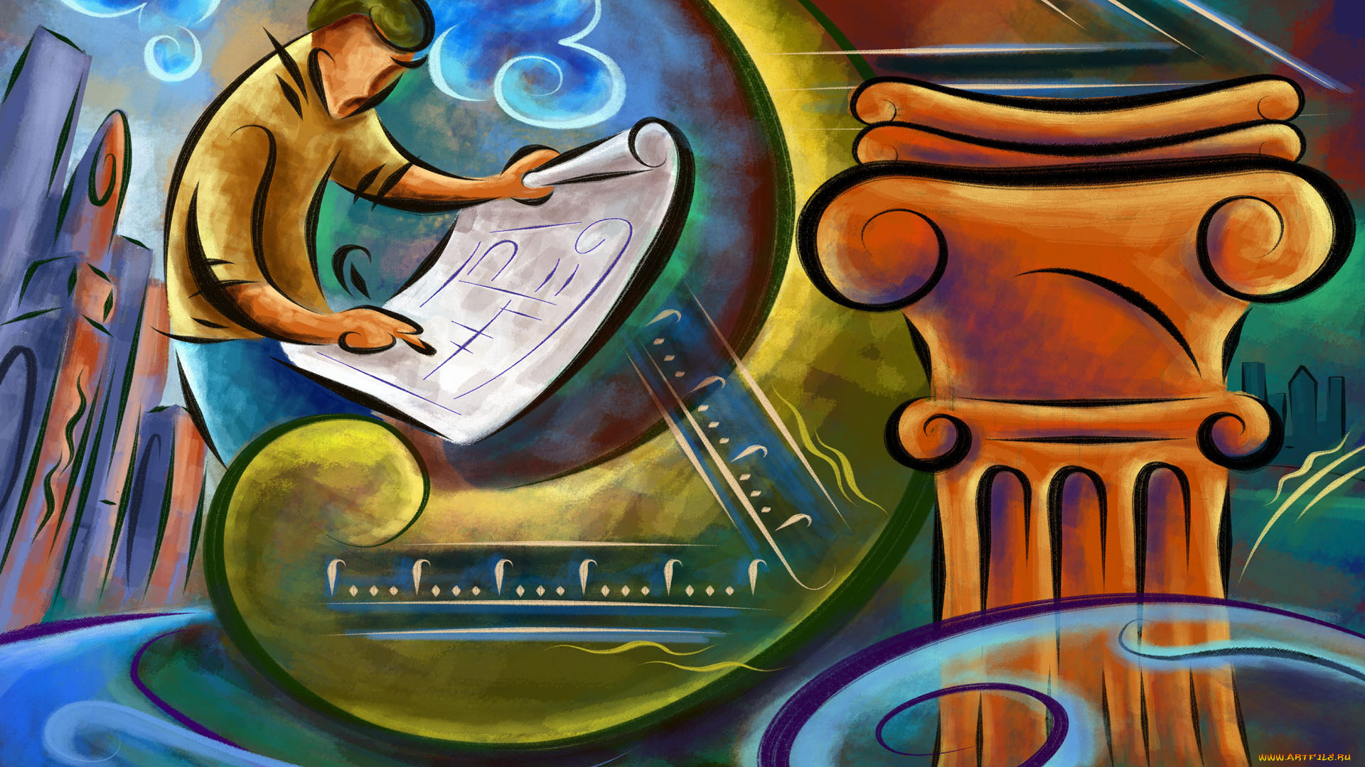 рисованные, люди