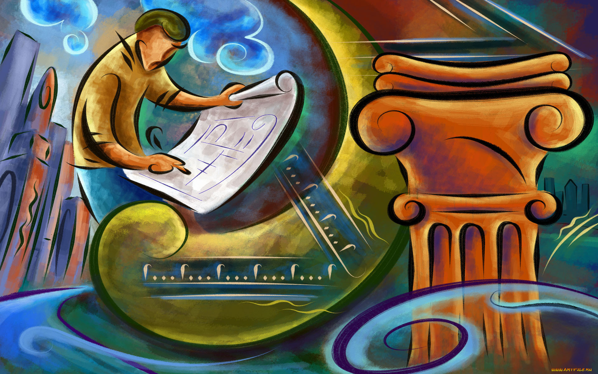 рисованные, люди