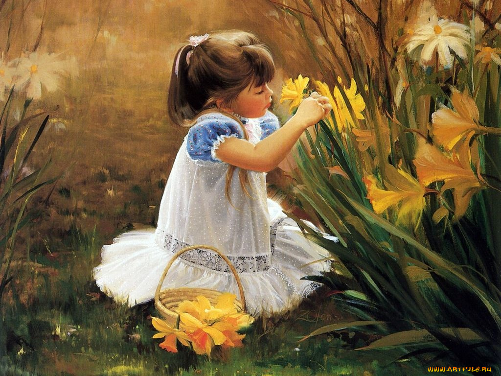 рисованные, дети