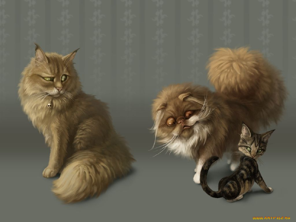 рисованные, животные