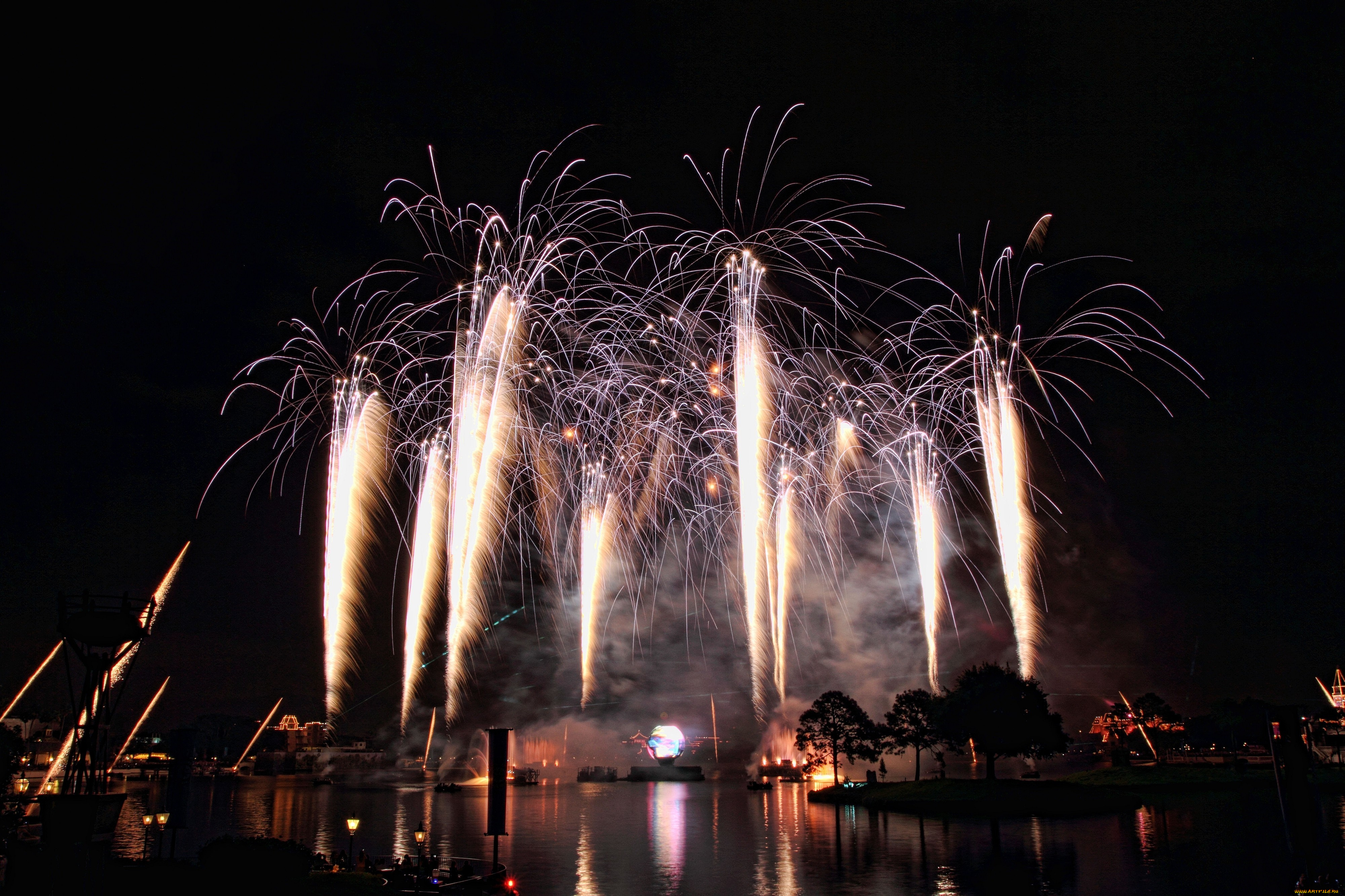 разное, салюты, фейерверки, праздник, огни