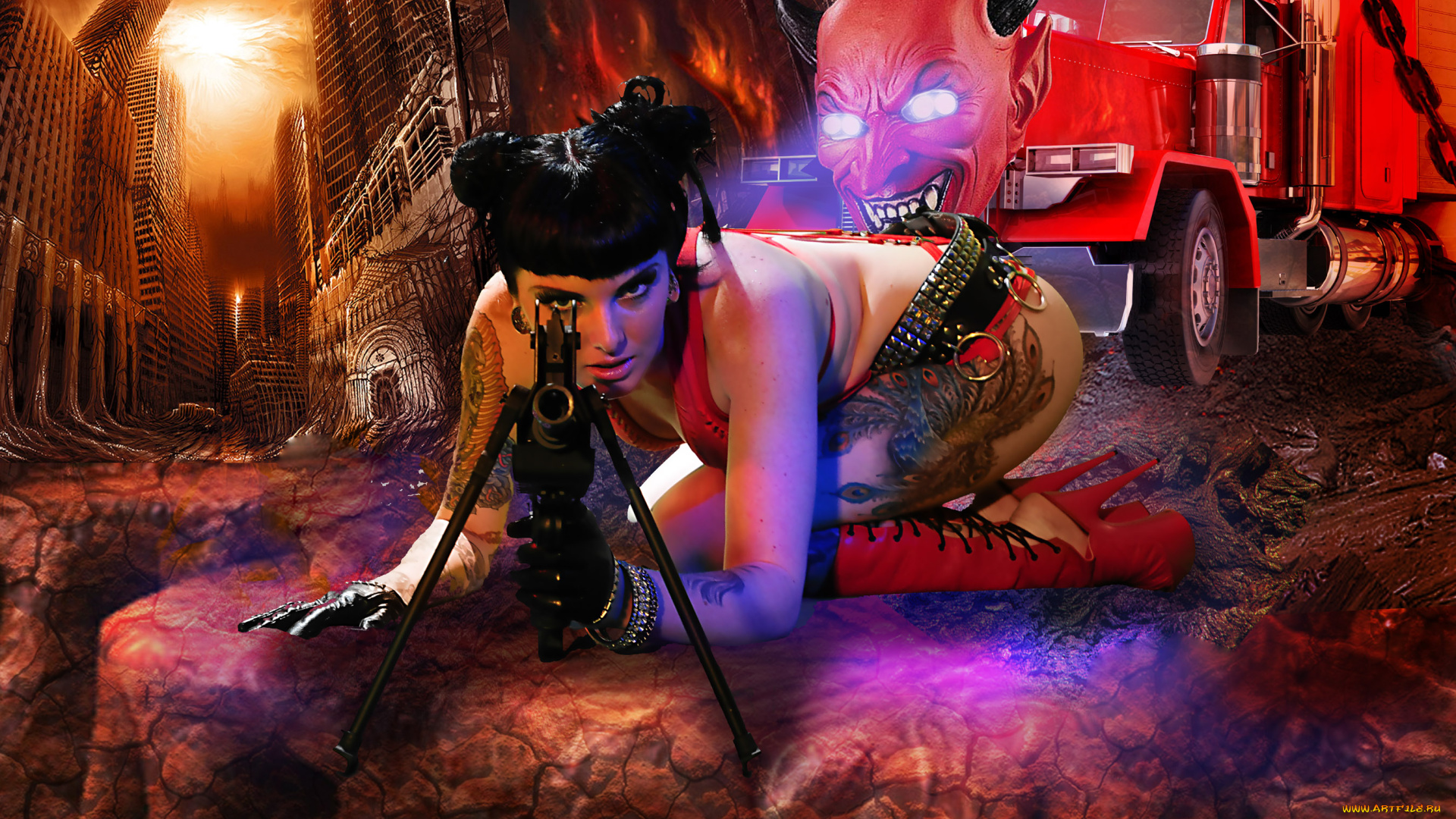 -Unsort, Девушки, с, оружием, девушки, unsort, оружием, actiongirls