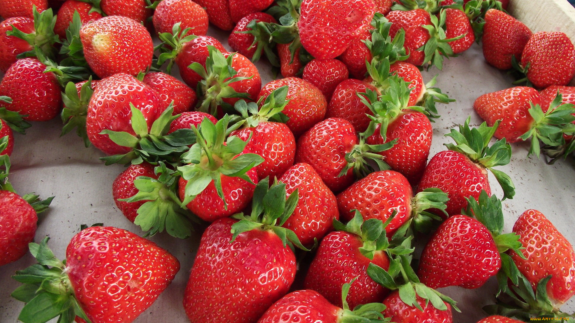 еда, клубника, земляника