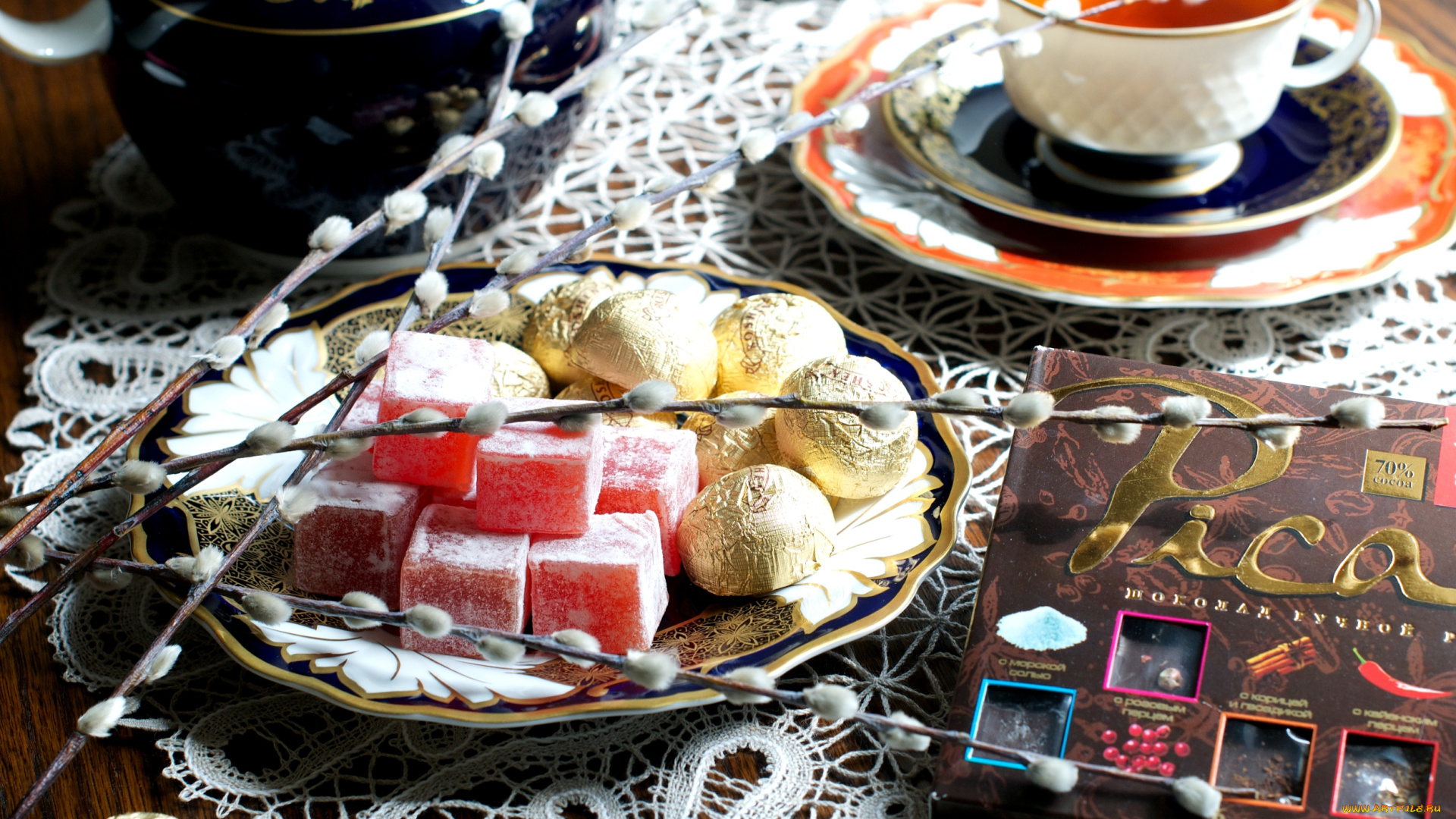 еда, конфеты, шоколад, сладости, чай, рахат-лукум