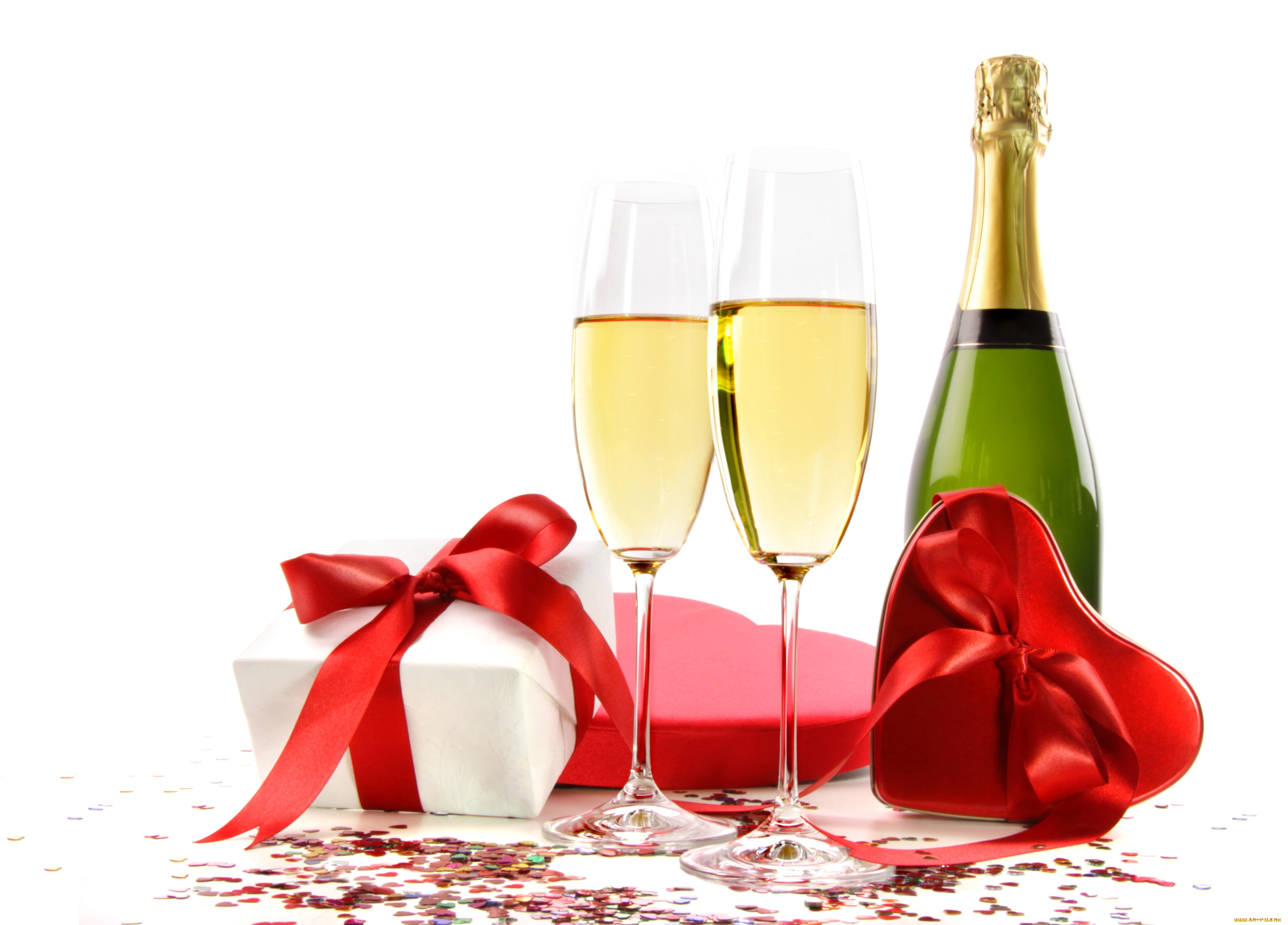 еда, напитки, вино, бокалы, сердце, шампанское