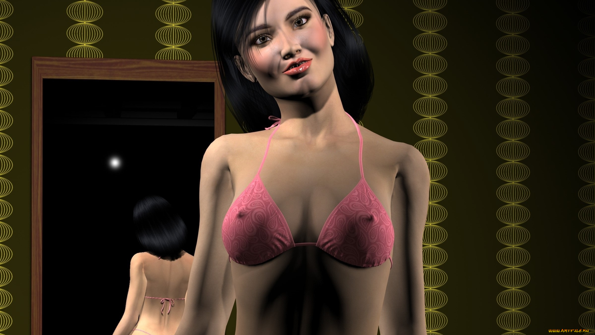 3д, графика, люди, , people, взгляд, девушка, фон