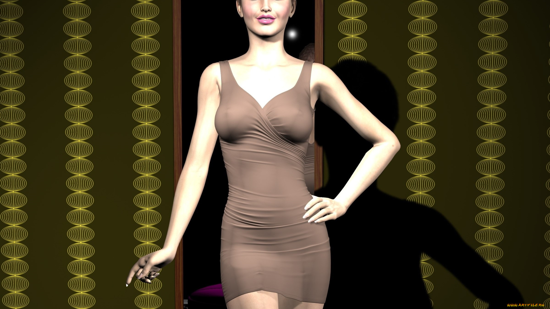 3д, графика, люди, , people, взгляд, девушка, фон