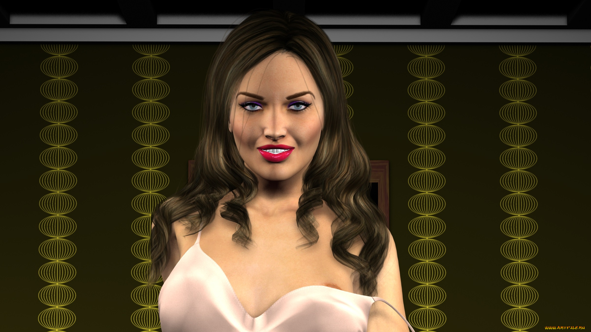 3д, графика, люди, , people, взгляд, фон, девушка