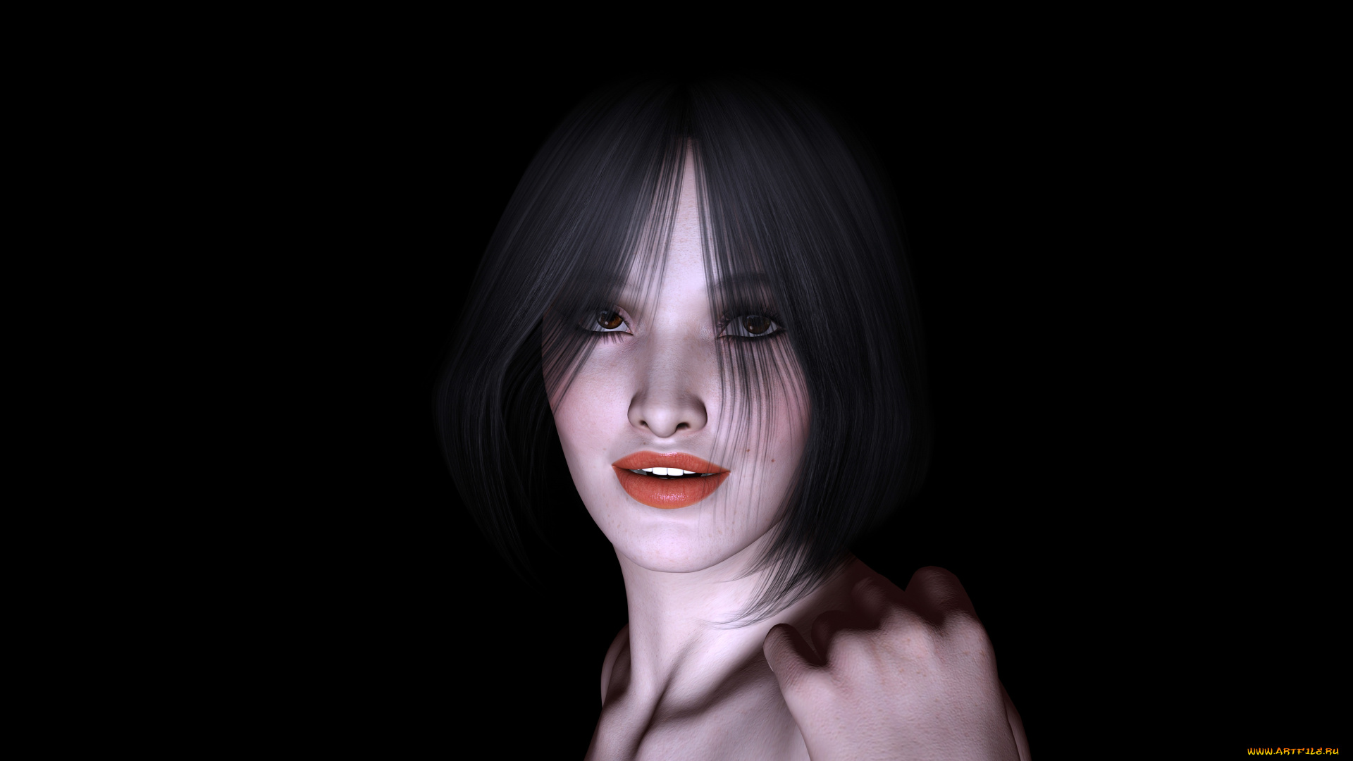 erika, 3д, графика, портрет, , portraits, фон, взгляд, девушка