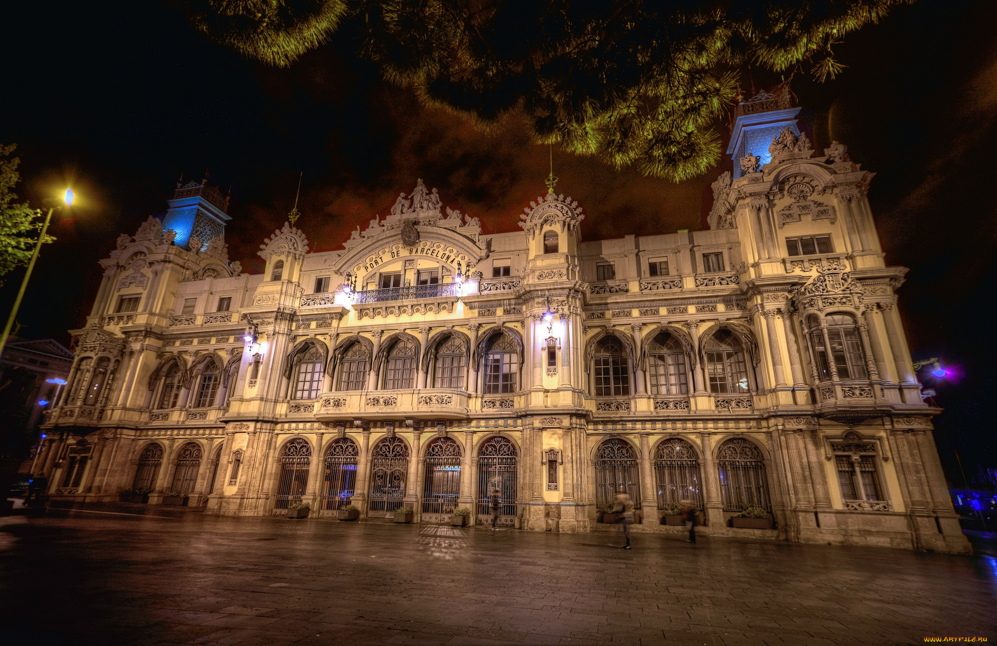 barcelona, -, port, vell, города, замки, испании, дворец, площадь